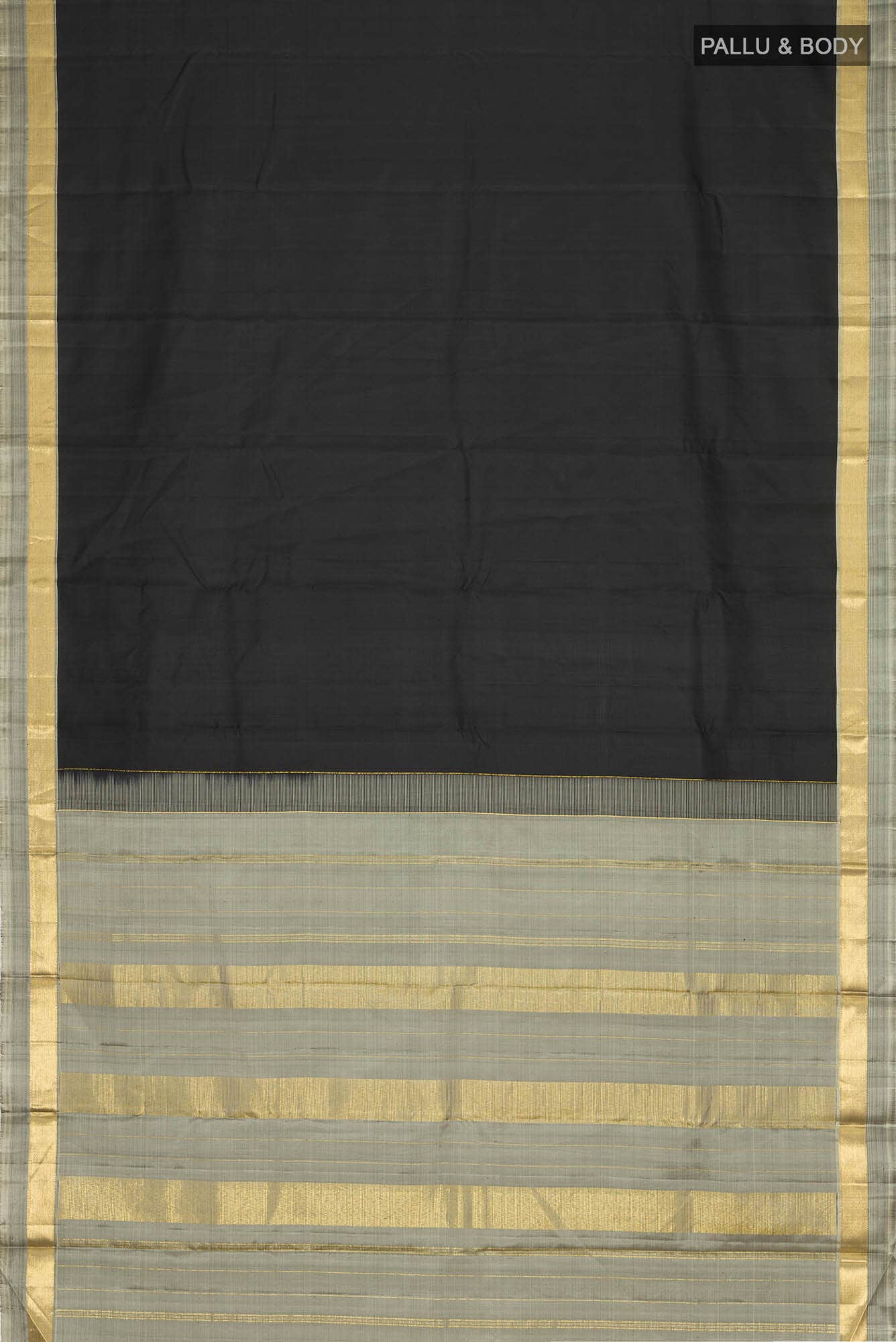 Black Kanchipuram Silk Saree
