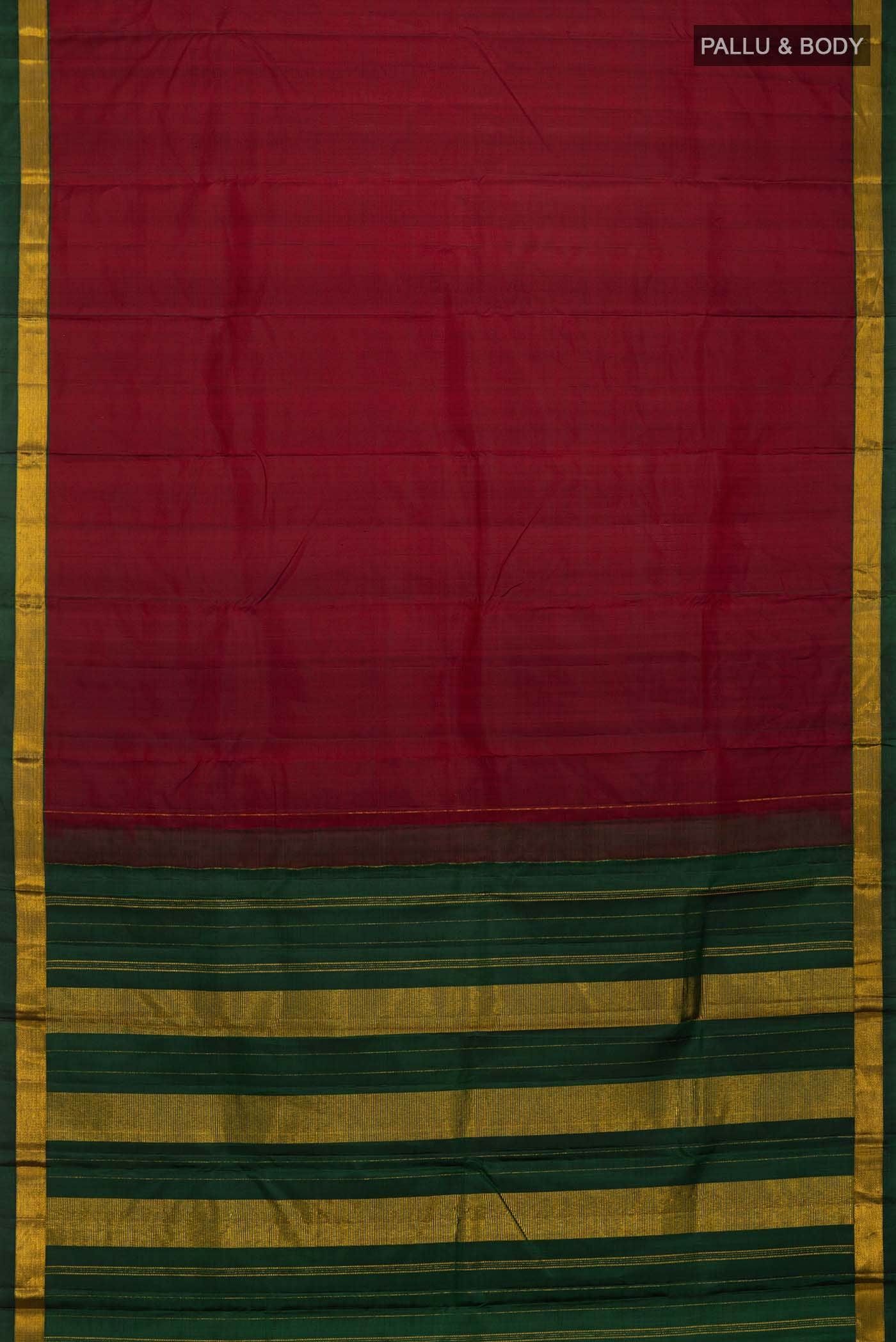 Maroon Kanchipuram Silk Saree