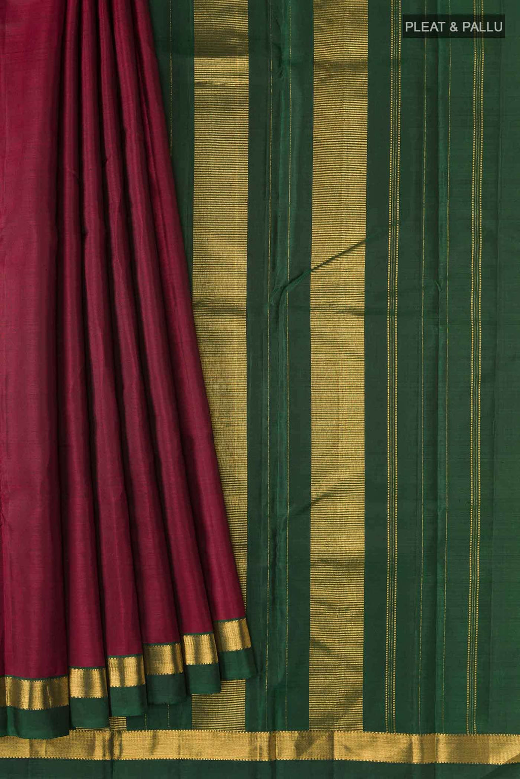Maroon Kanchipuram Silk Saree