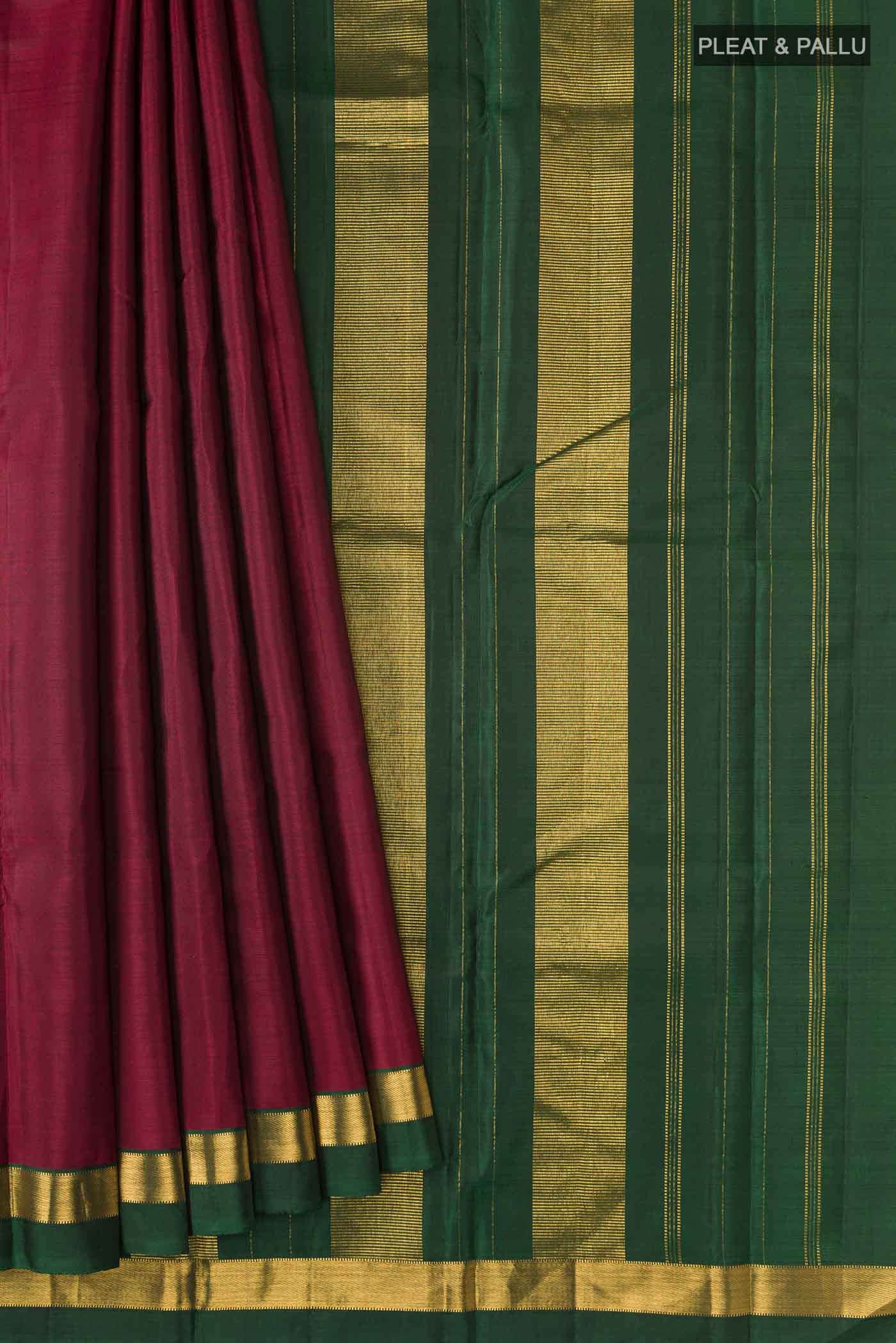 Maroon Kanchipuram Silk Saree