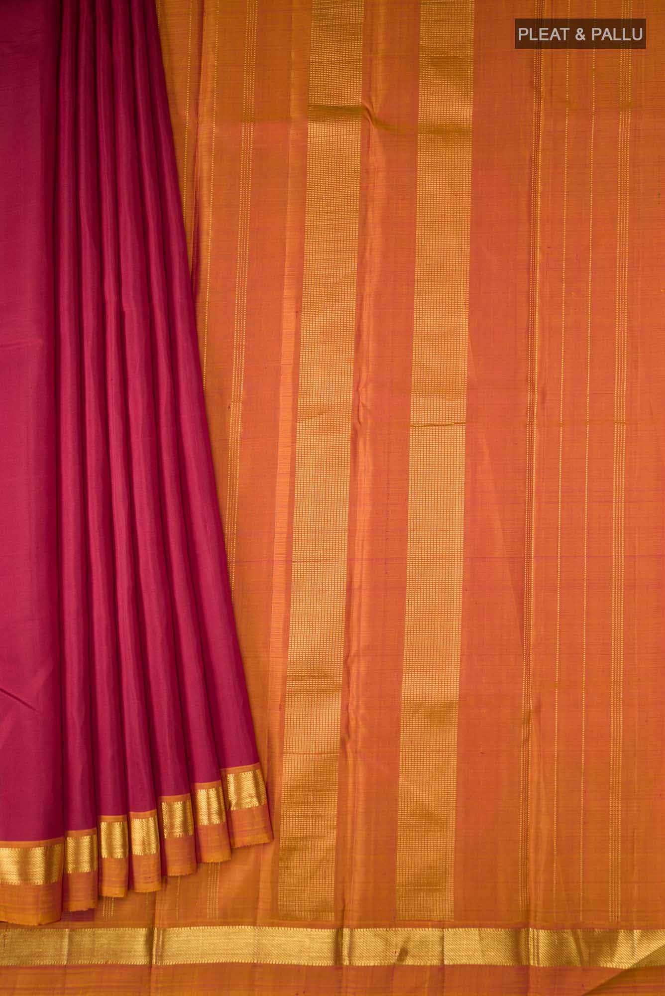 Maroon Kanchipuram Silk Saree