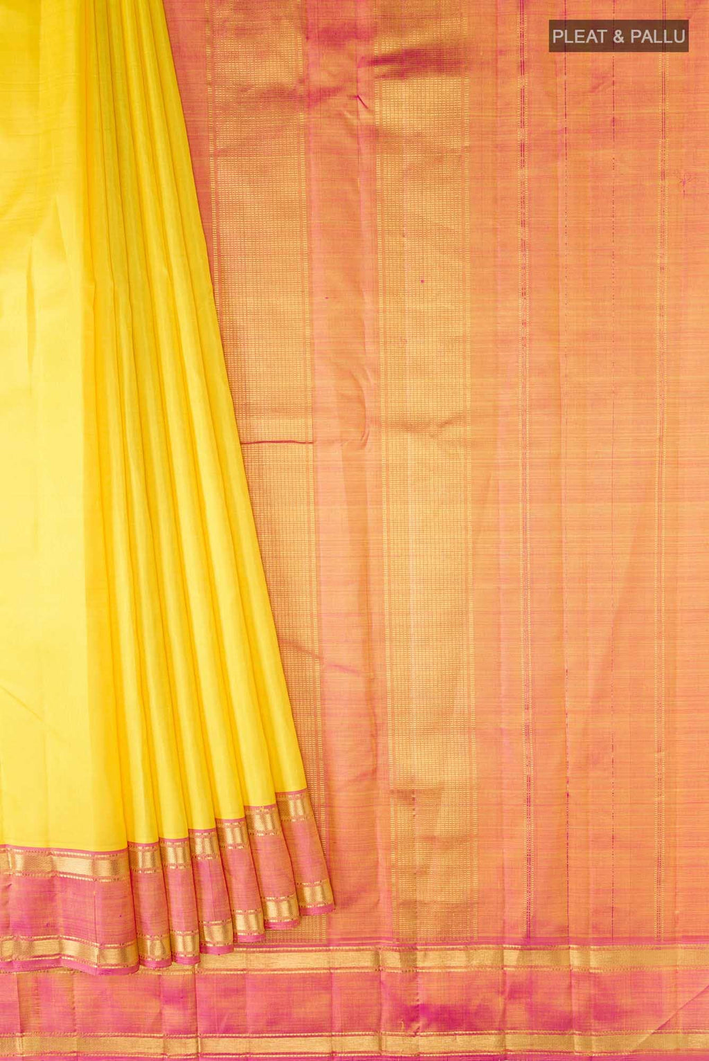 Yellow Kanchipuram Silk Saree