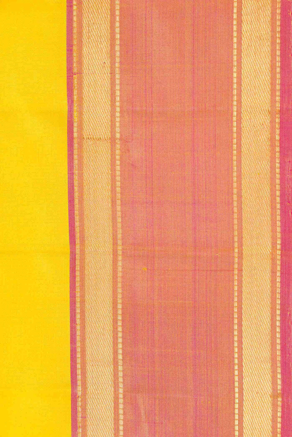 Pure Silk Pure Zari Yellow Dual Tone Kanchipuram Saree