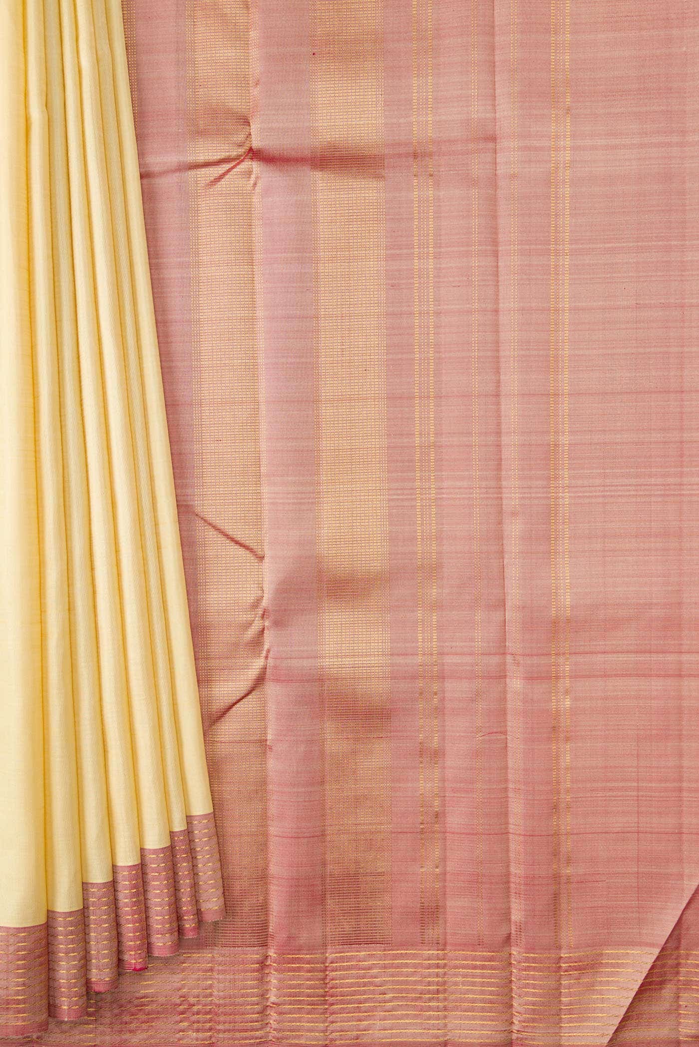 Pure Silk Pure Zari Sandal Dual Tone Kanchipuram Saree