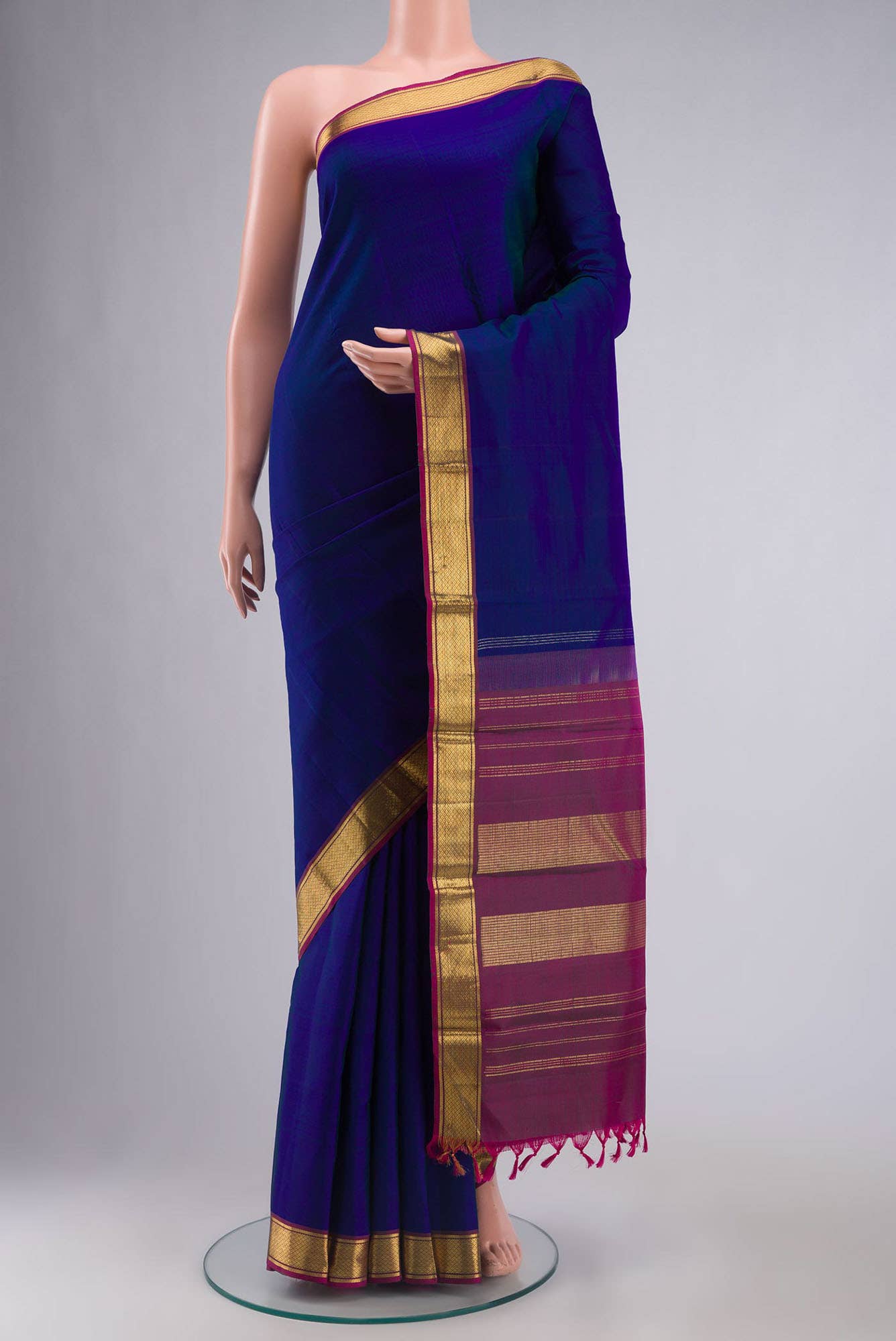 Blue Kanchipuram Silk Saree
