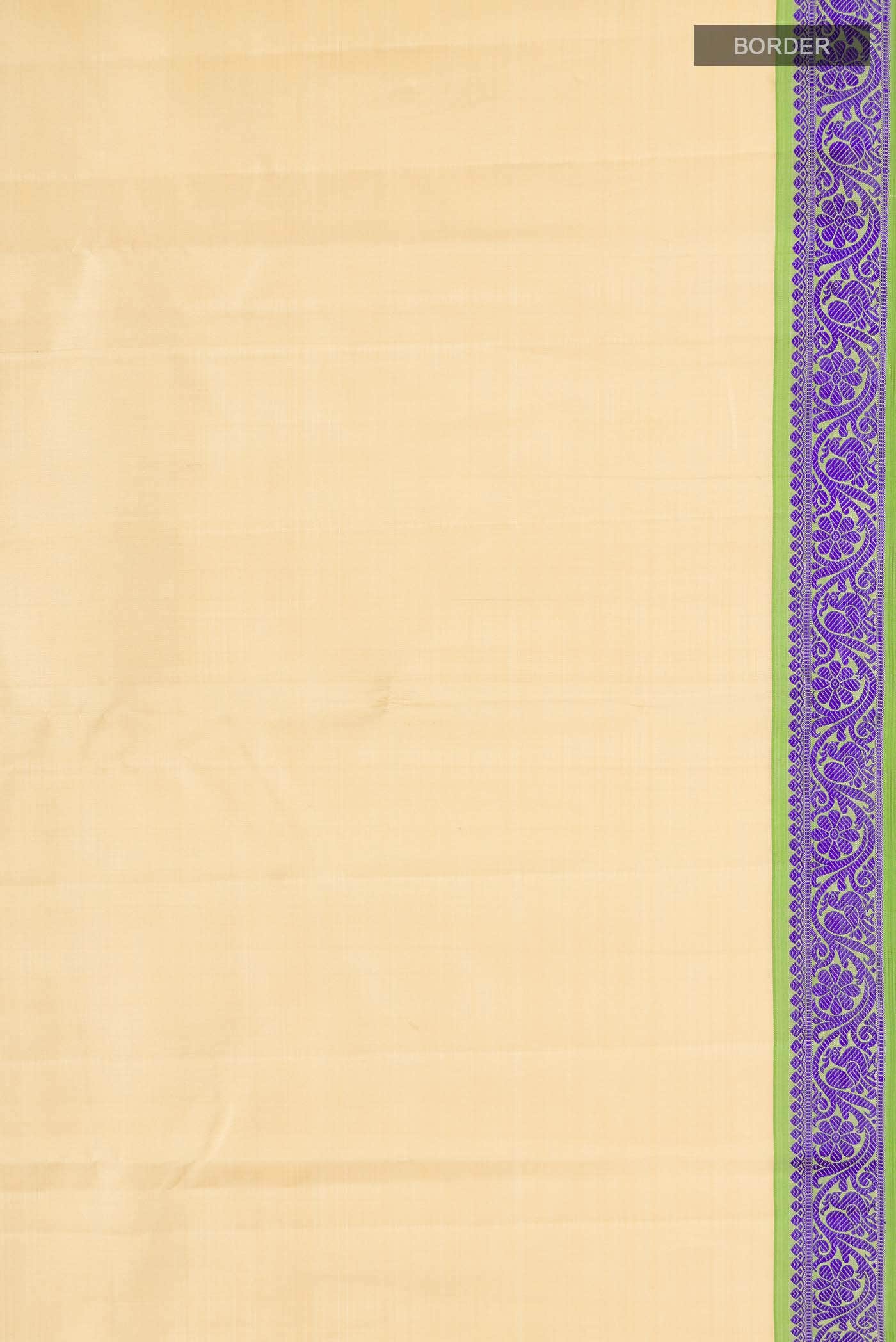 Beige Kanchipuram Silk Saree