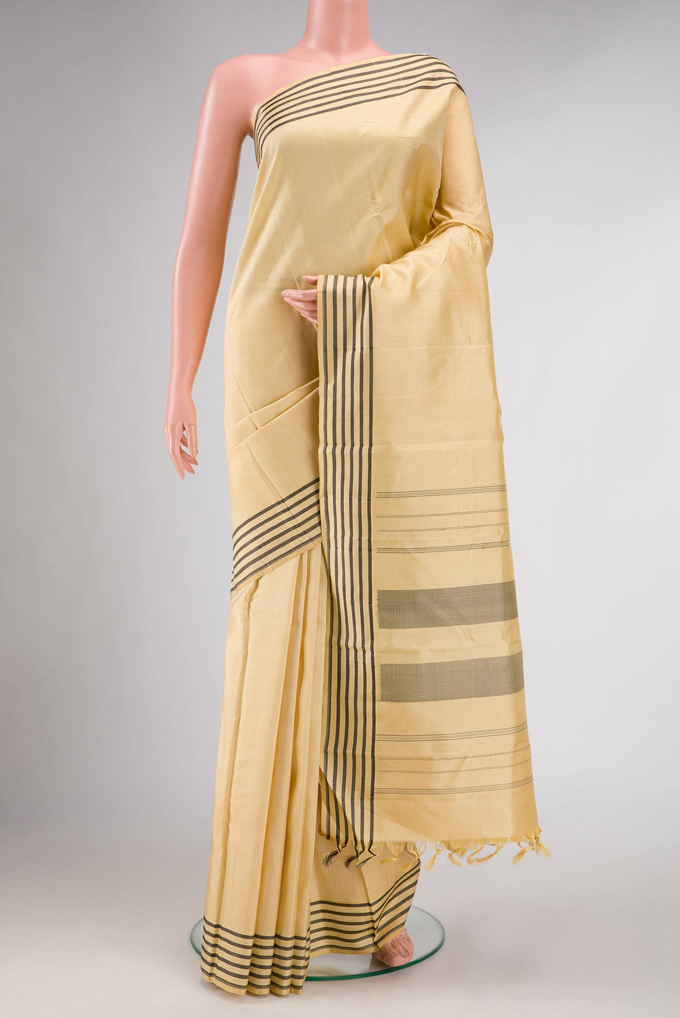 Sandal Kanchipuram Silk Saree