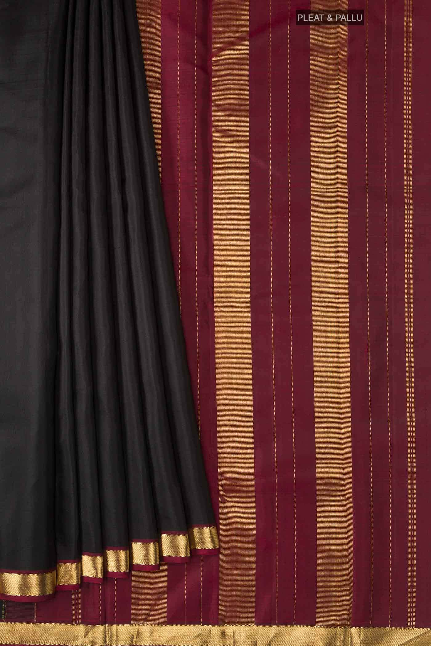 Black Kanchipuram Silk Saree