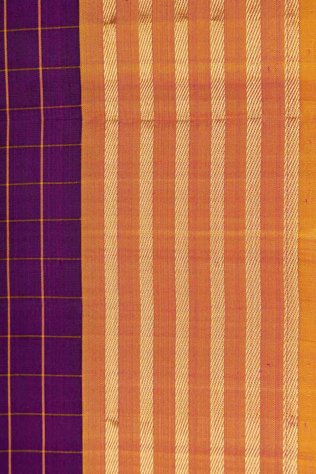 Pure Silk Pure Zari Purple Dual Tone Kanchipuram Saree