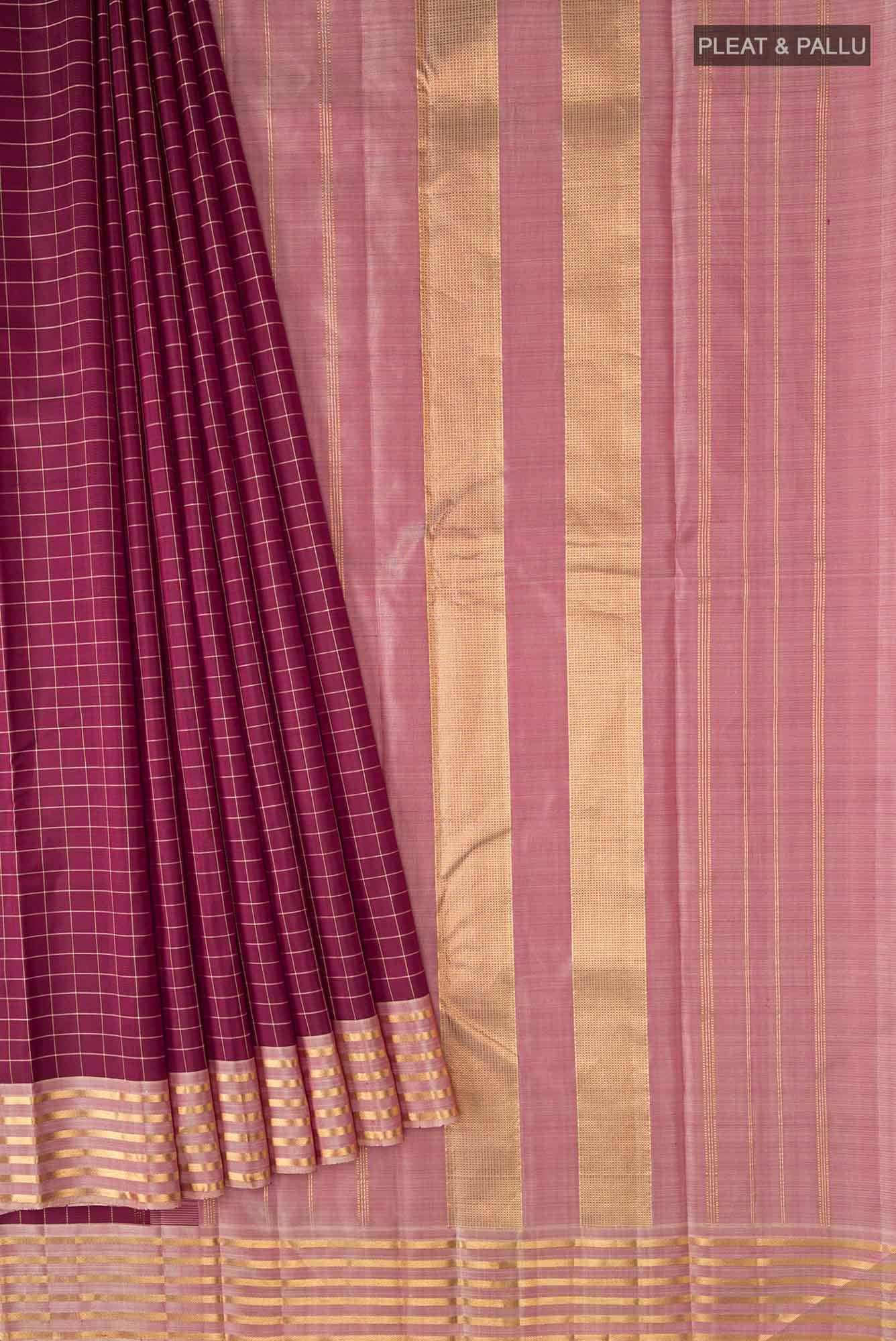 Purple Kanchipuram Silk Saree