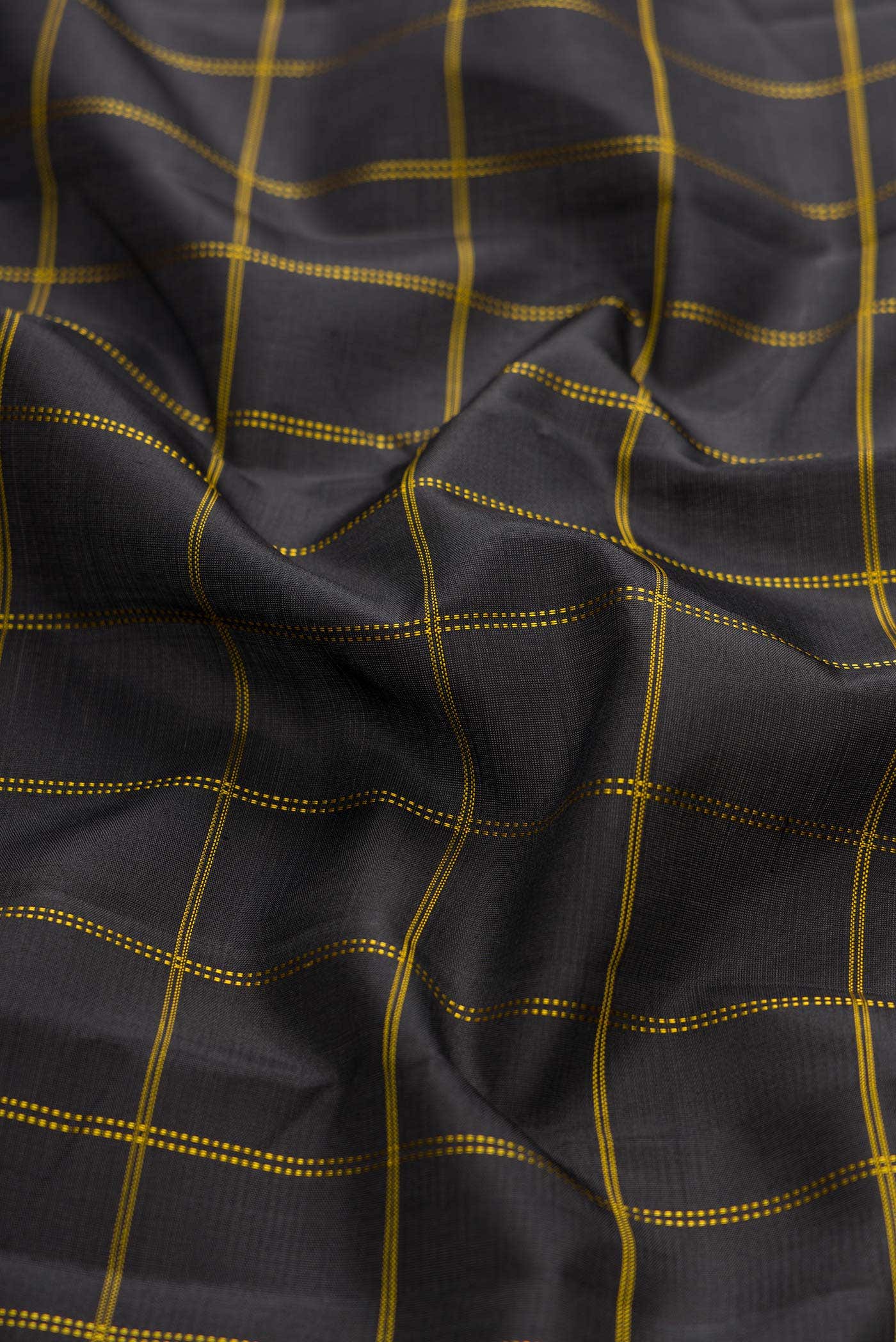 Pure Silk Pure Zari Black Kanchipuram Saree