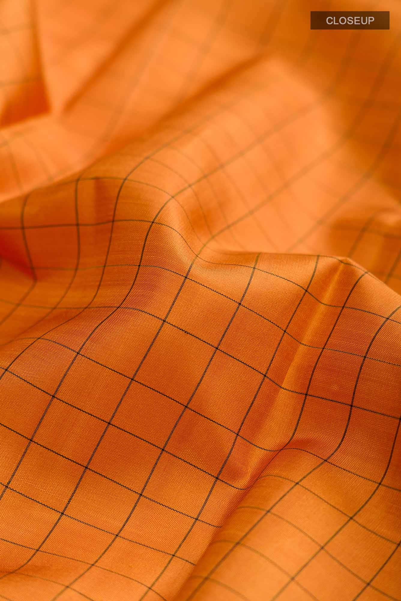 Mustard Kanchipuram Silk Saree