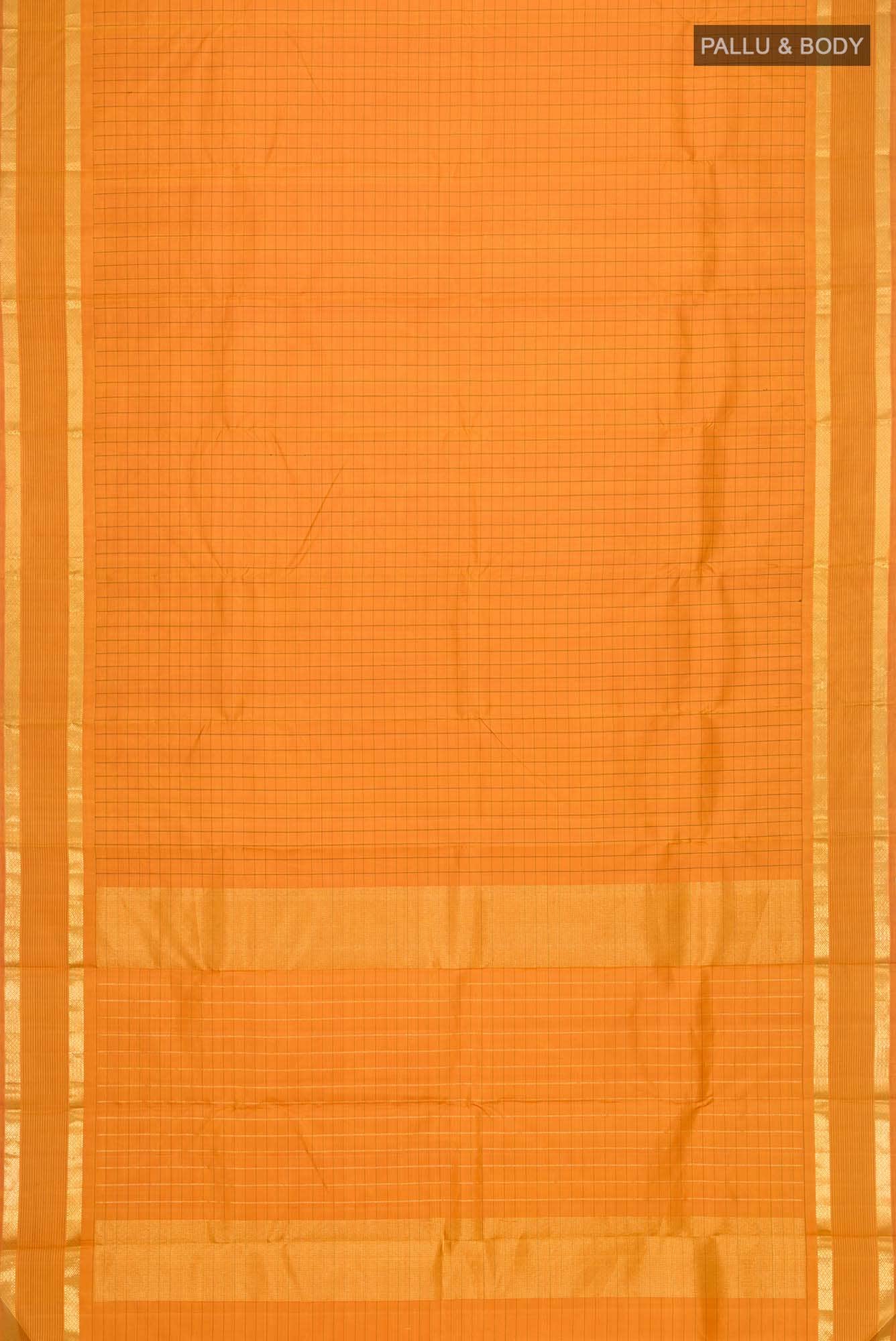 Mustard Kanchipuram Silk Saree