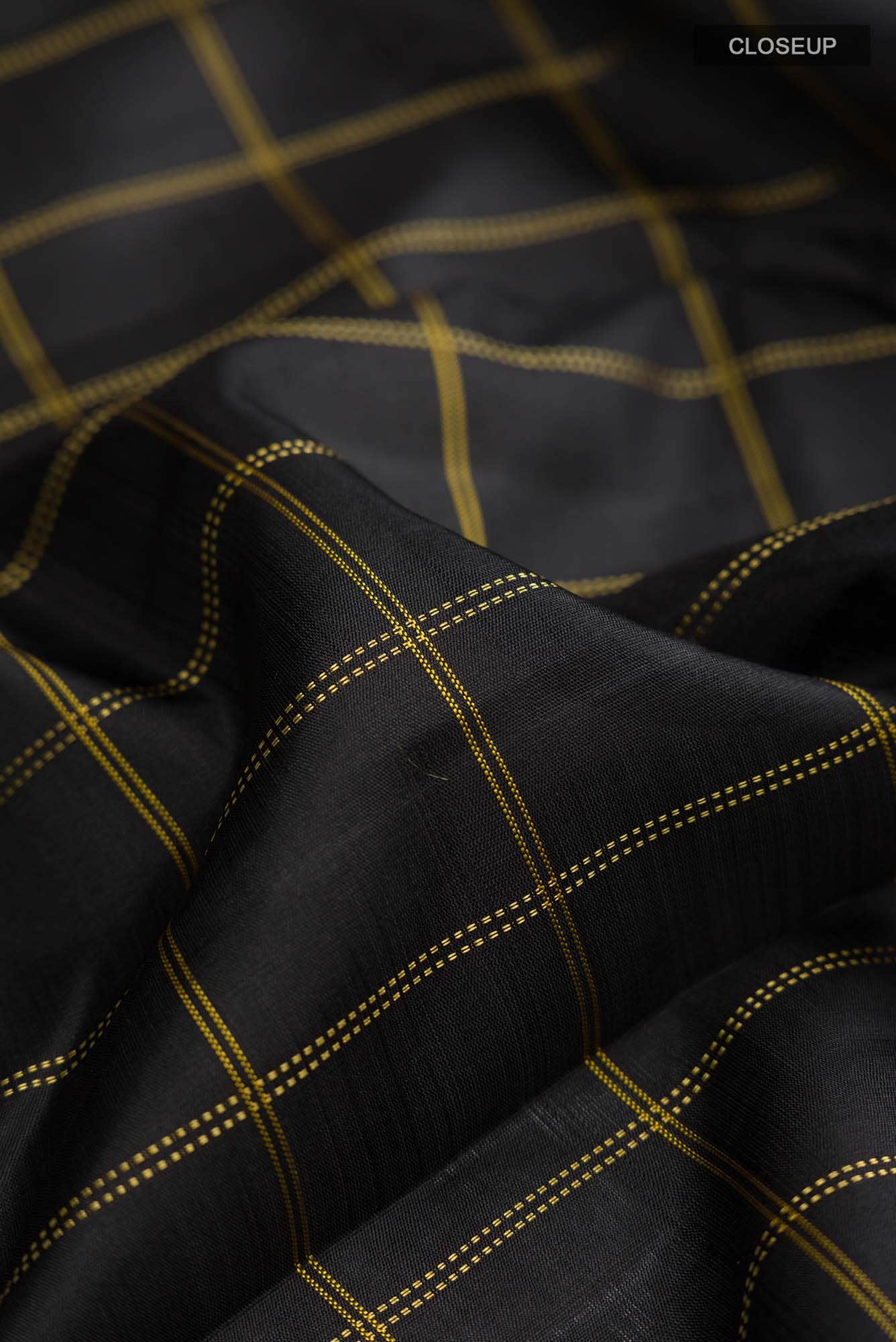 Black Kanchipuram Silk Saree