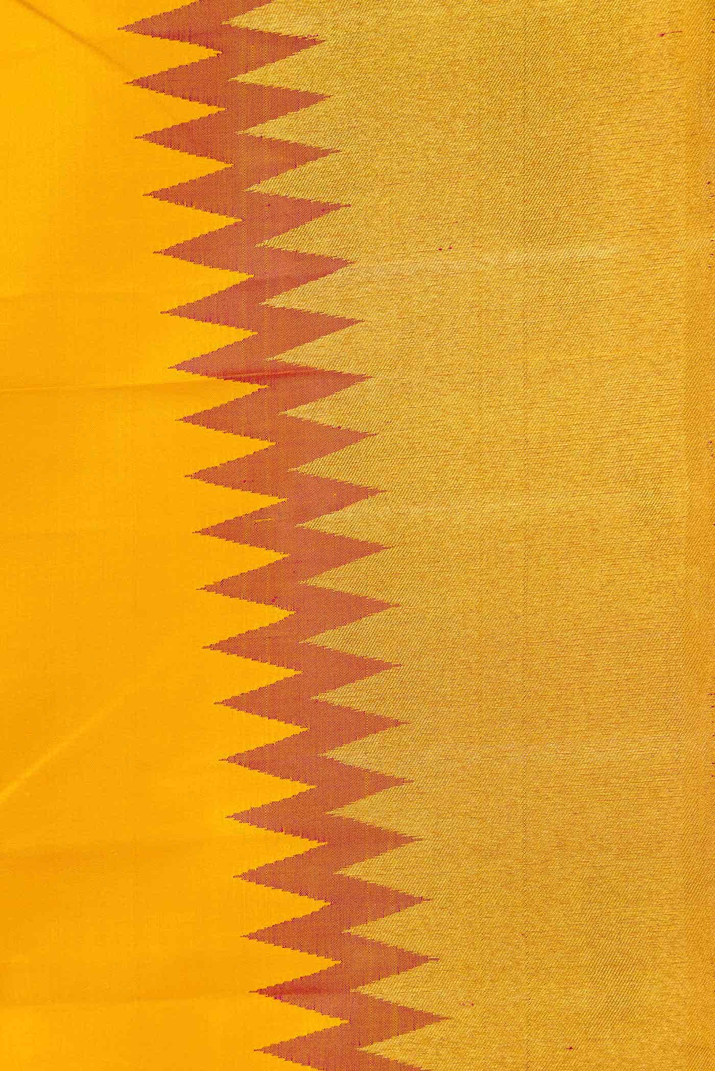 Yellow Dual Tone Kanchipuram Silk Saree