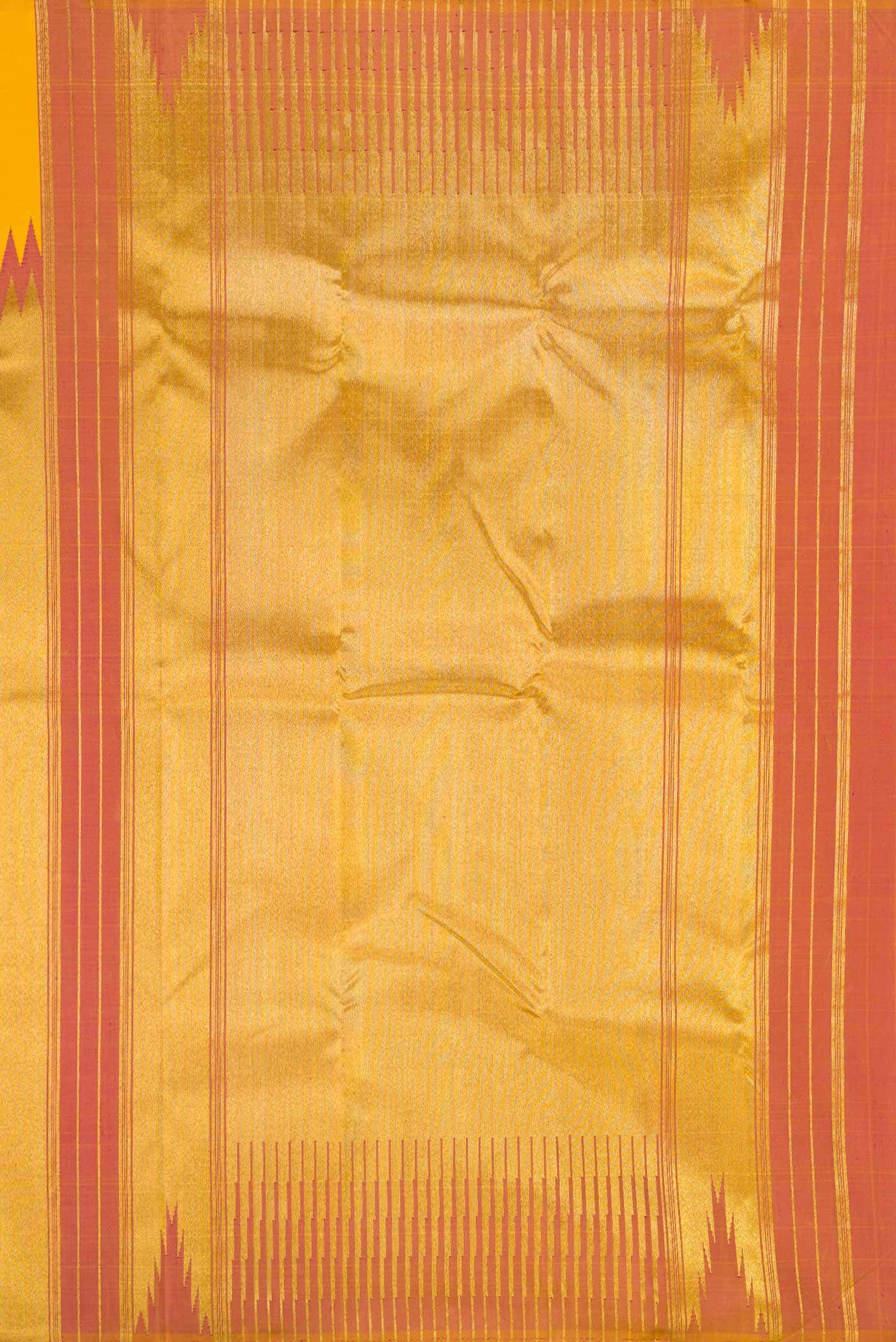 Yellow Dual Tone Kanchipuram Silk Saree