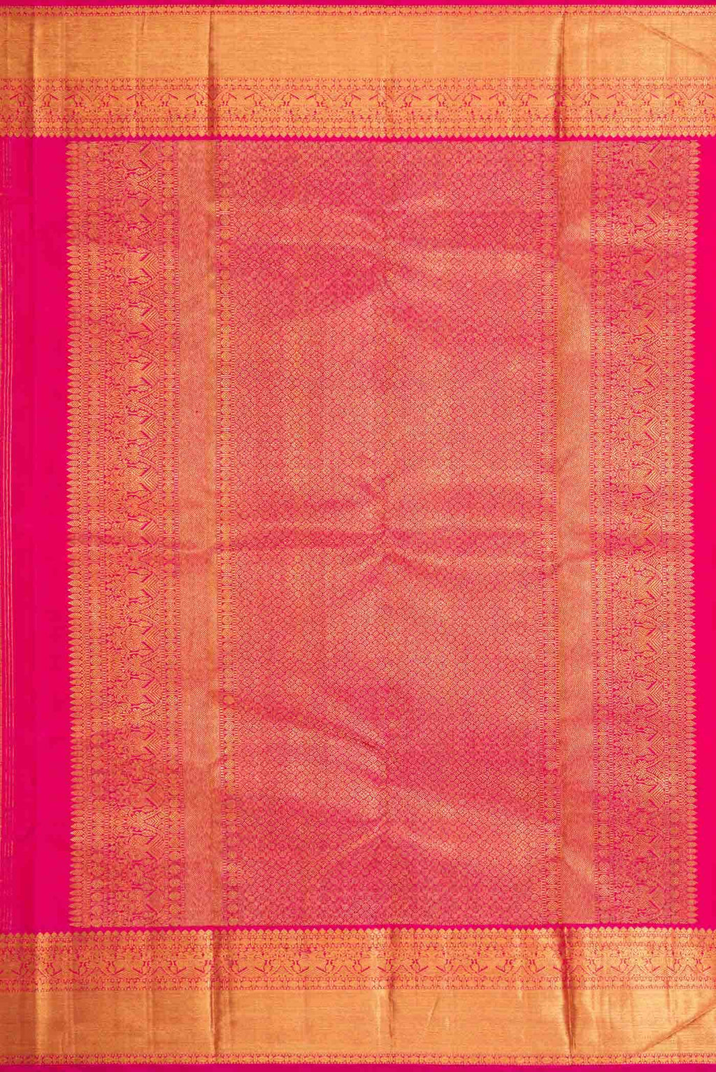 Parrot Green Dual Tone Kanchipuram Silk Saree