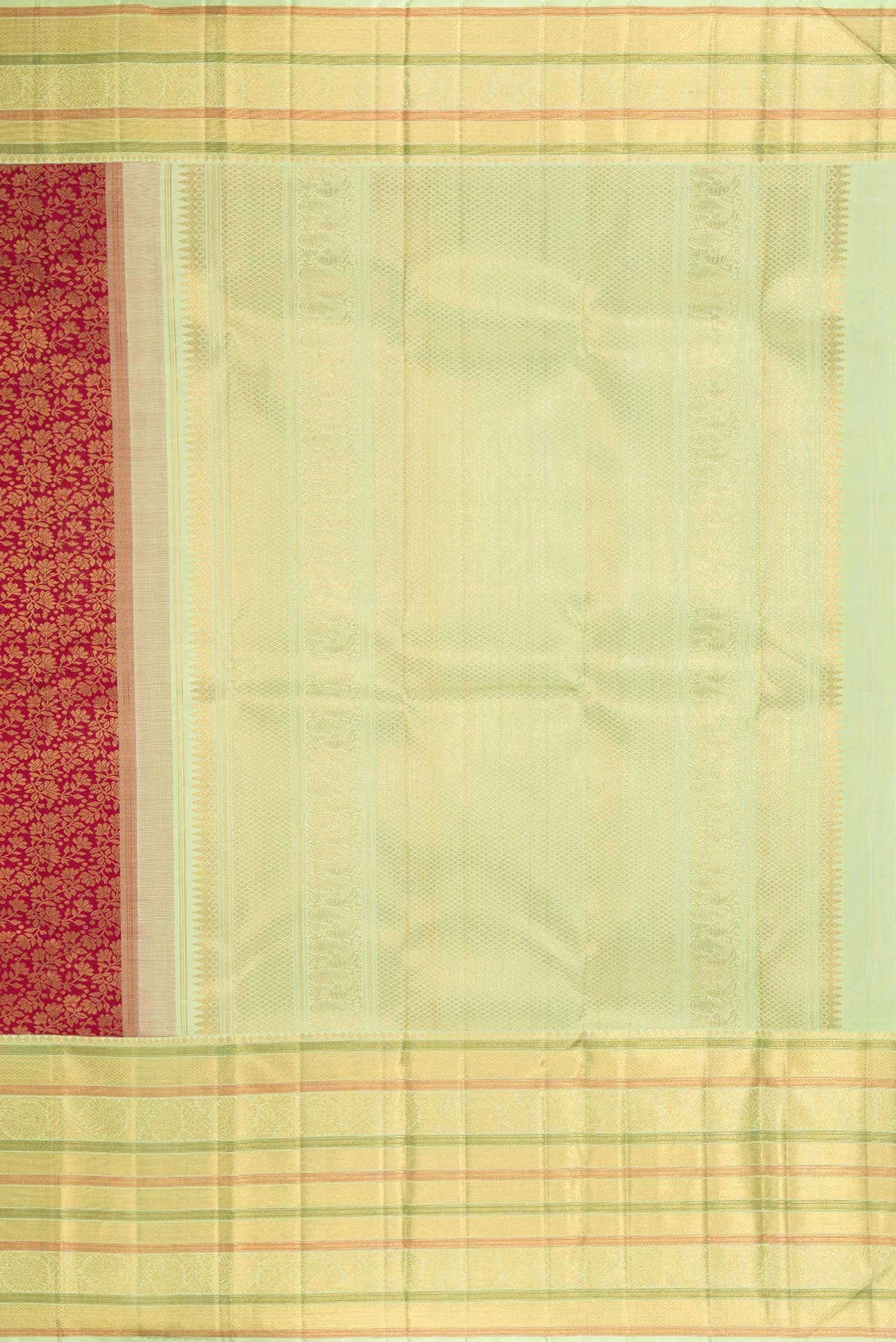 Maroon Dual Tone Kanchipuram Silk Saree
