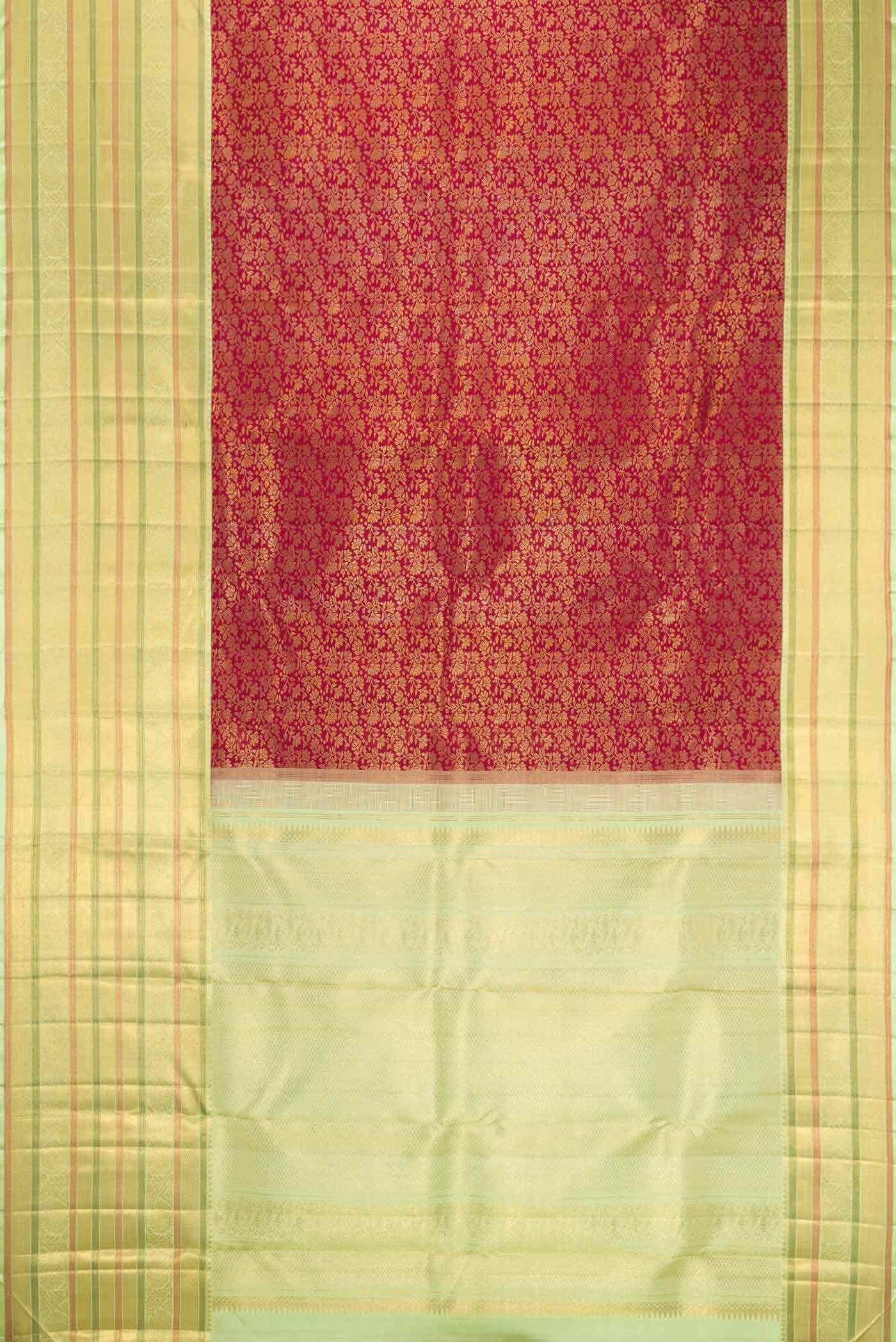 Maroon Dual Tone Kanchipuram Silk Saree