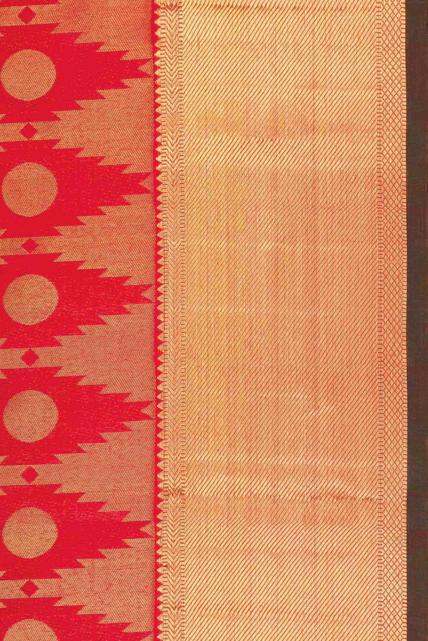 Red Dual Tone Kanchipuram Silk Saree