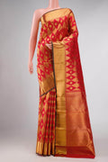 Red Dual Tone Kanchipuram Silk Saree