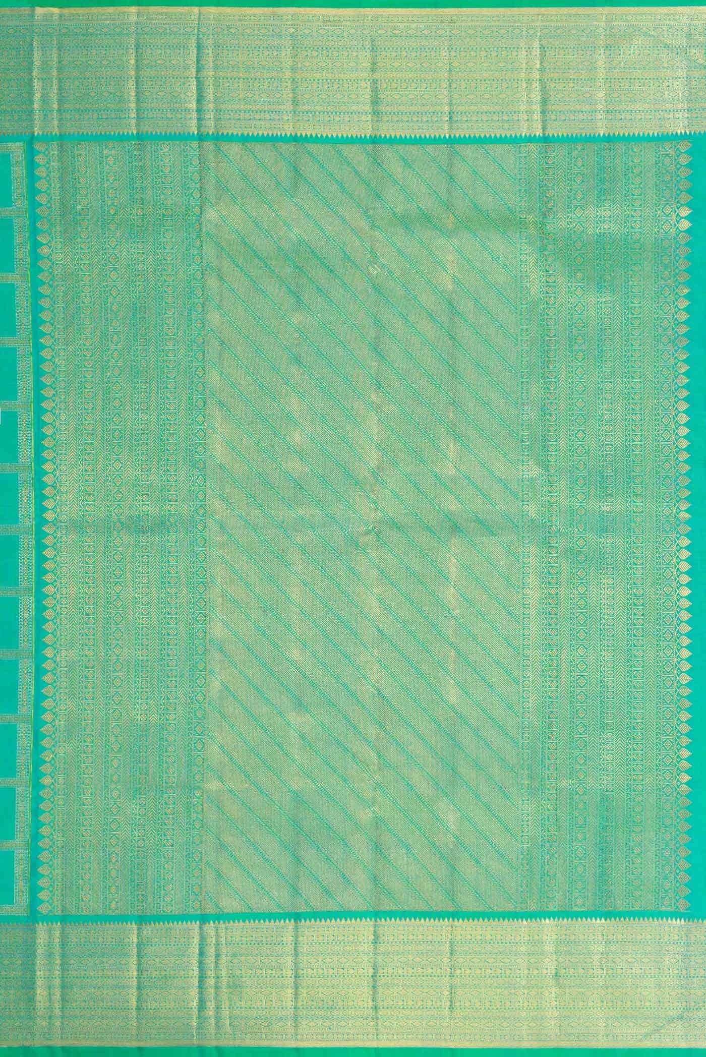 Sea Green Dual Tone Kanchipuram Silk Saree