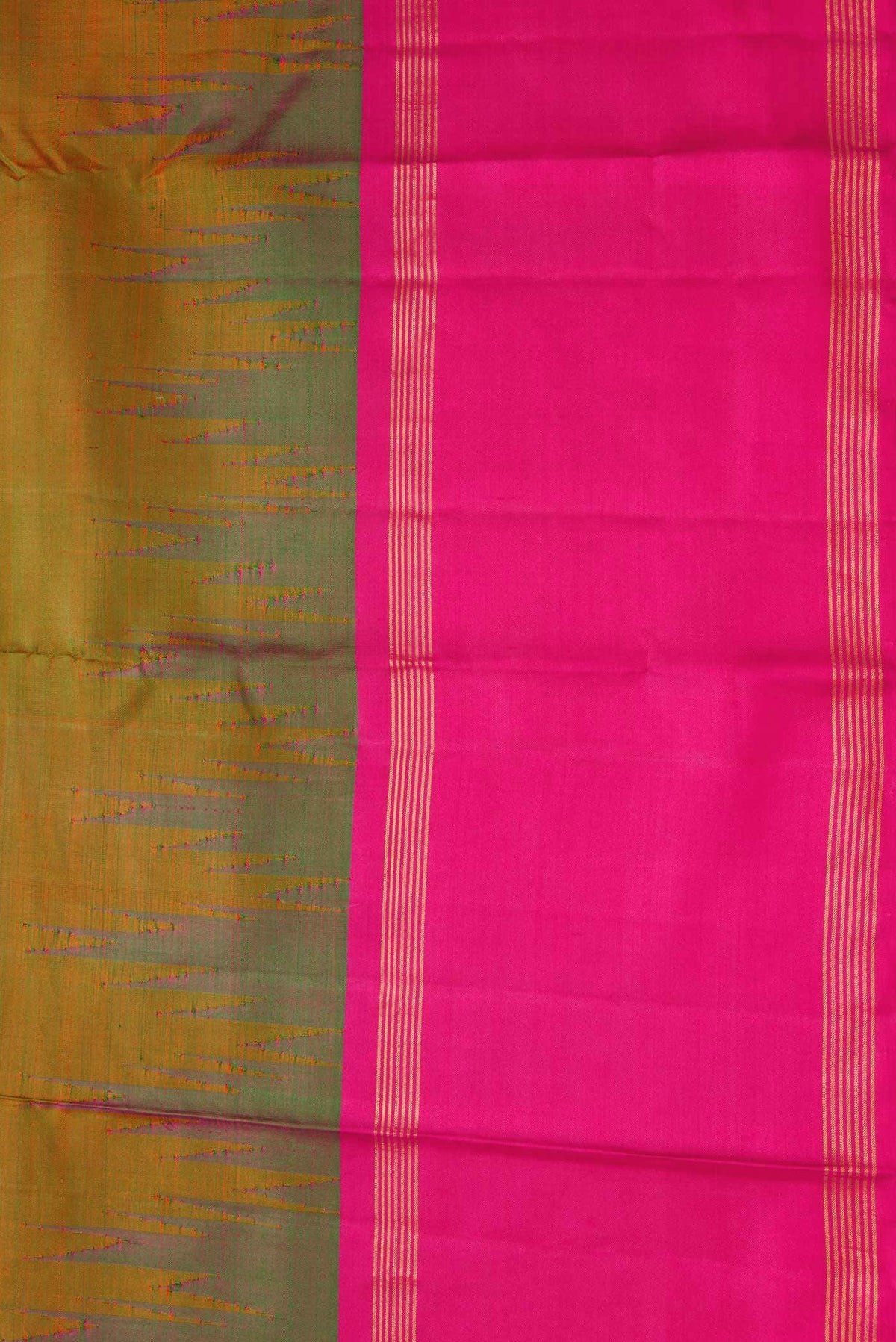 Mehandi Green Dual Tone Kanjivaram Silk Saree