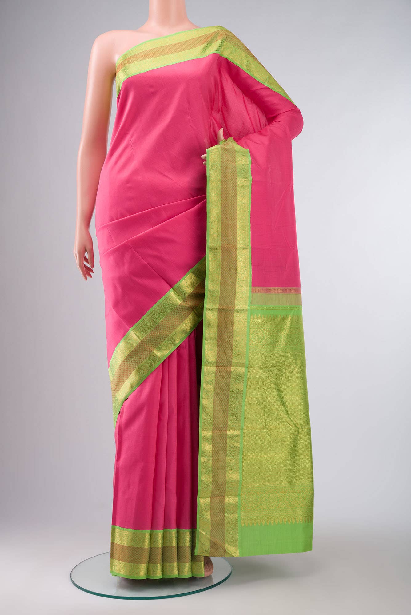 Pink Kanchipuram Silk Saree
