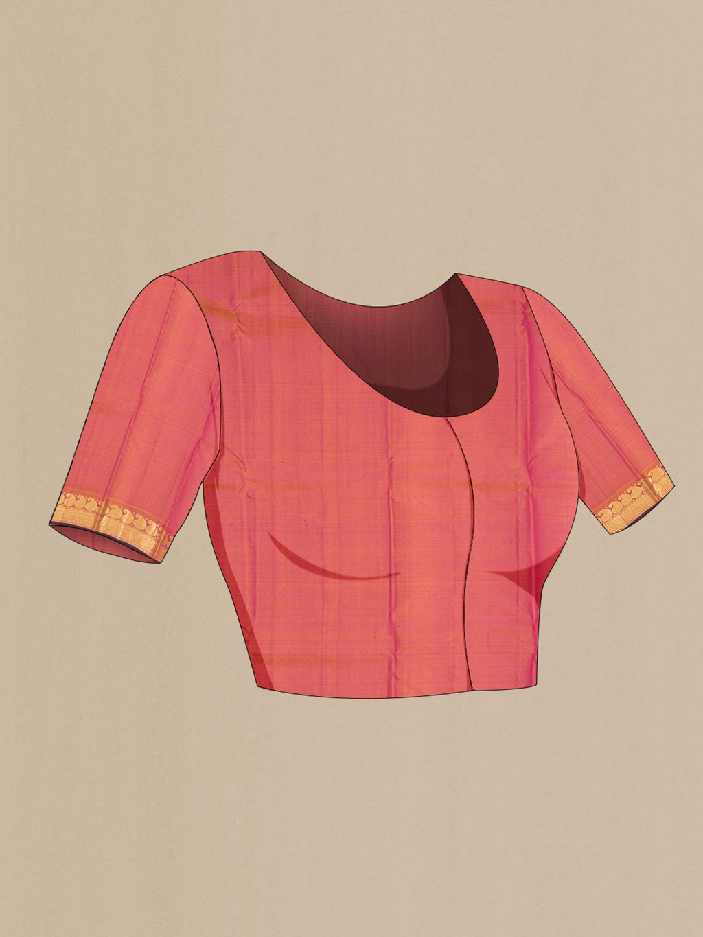 Pink Kanchipuram Silk Saree