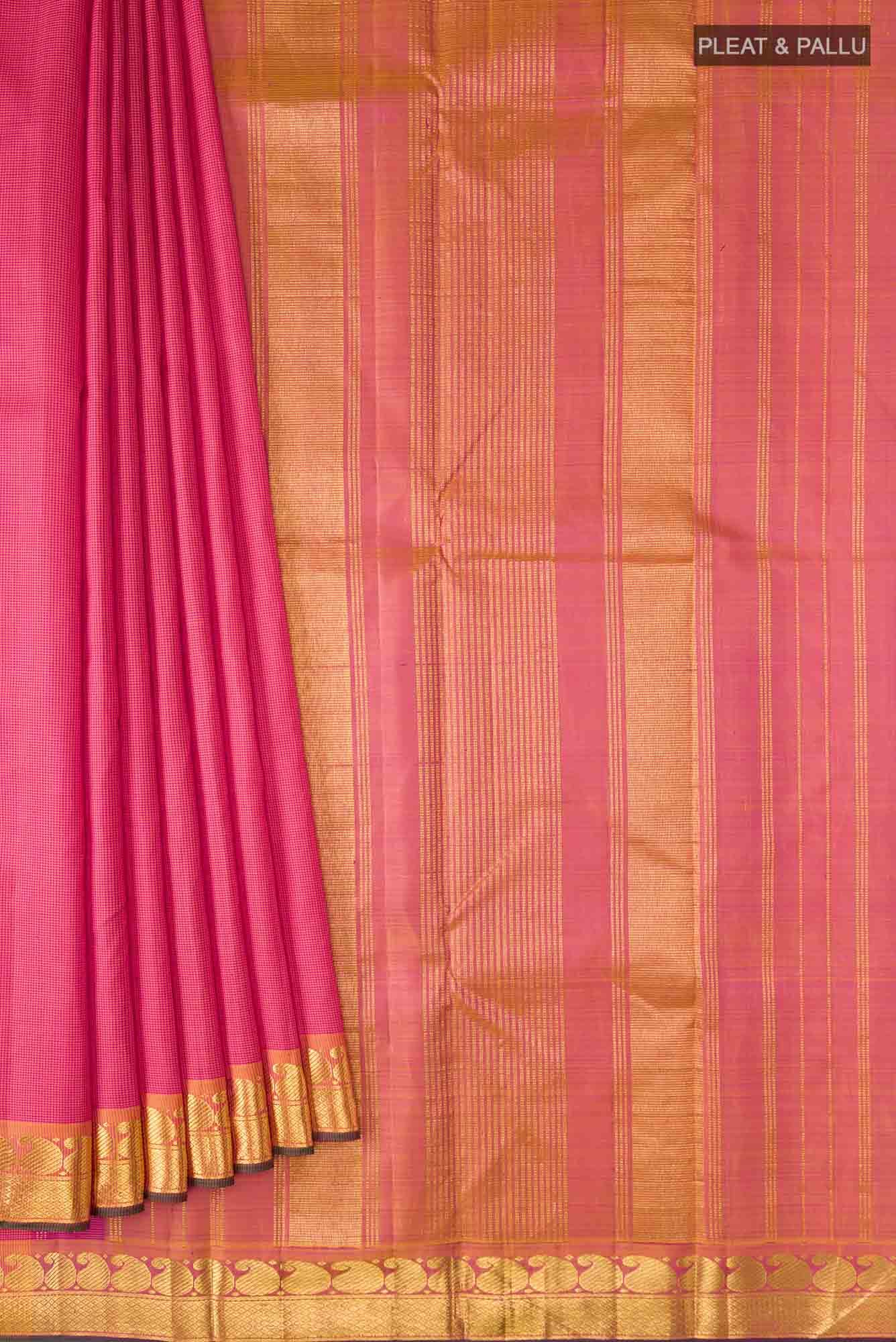 Pink Kanchipuram Silk Saree