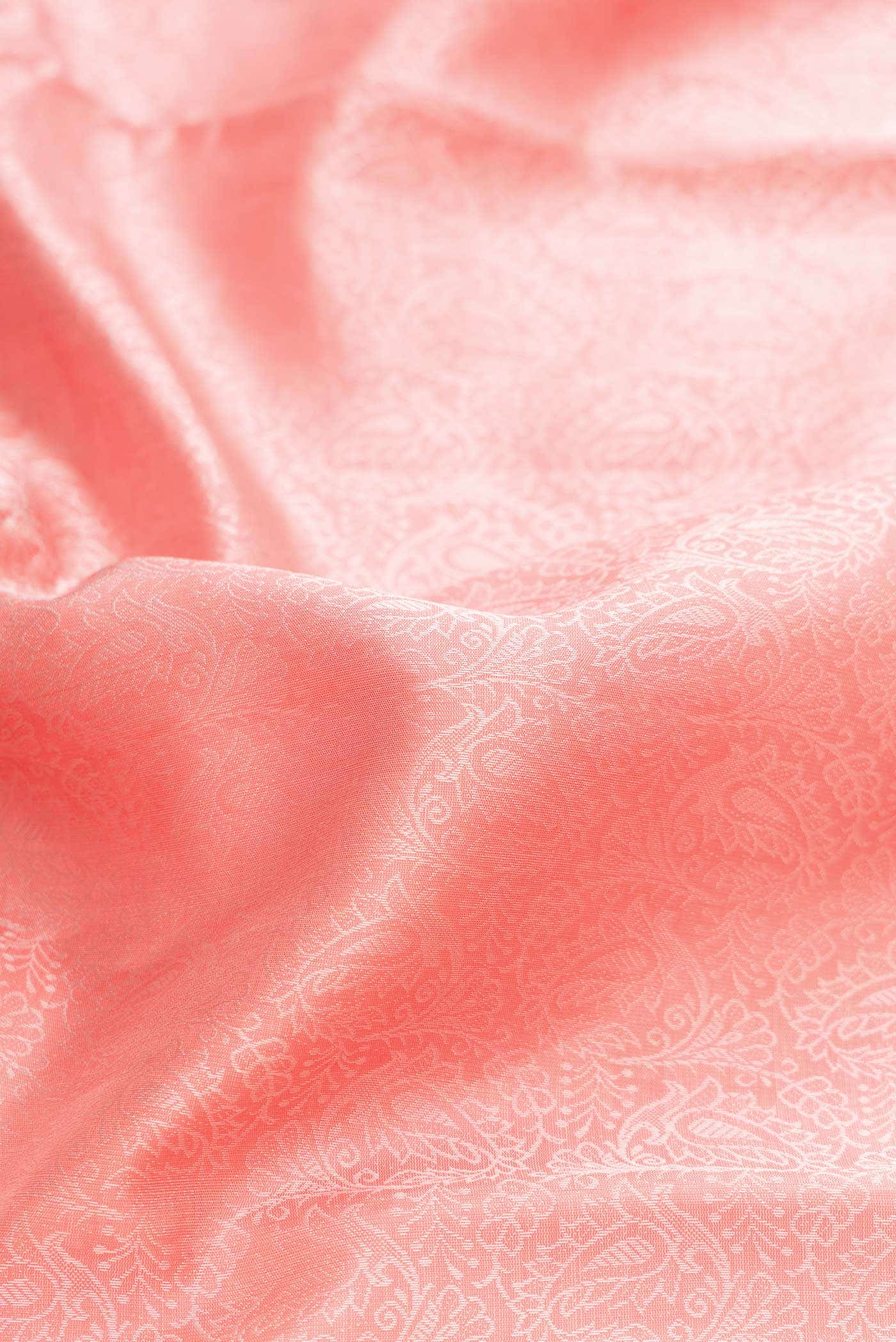 Pure Silk Pure Zari Pink Dual Tone Kanchipuram Saree