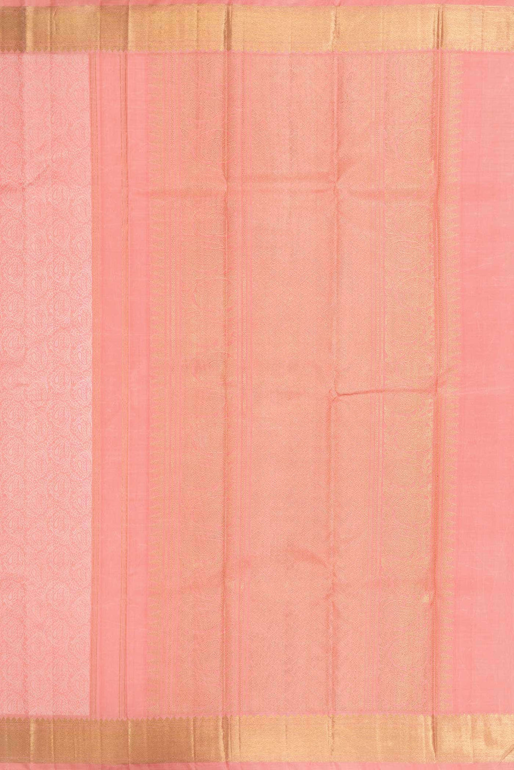 Pure Silk Pure Zari Pink Dual Tone Kanchipuram Saree