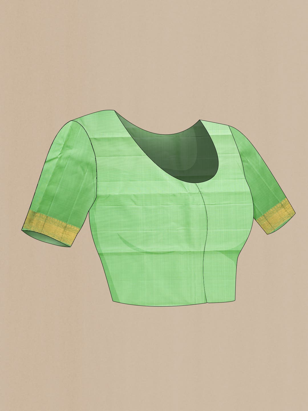 Pure Silk Light Green Kanchipuram Saree