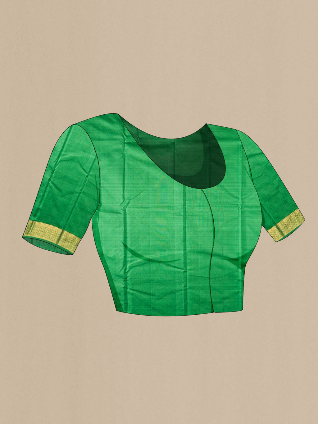 Parrot Green Kanchipuram Silk Saree