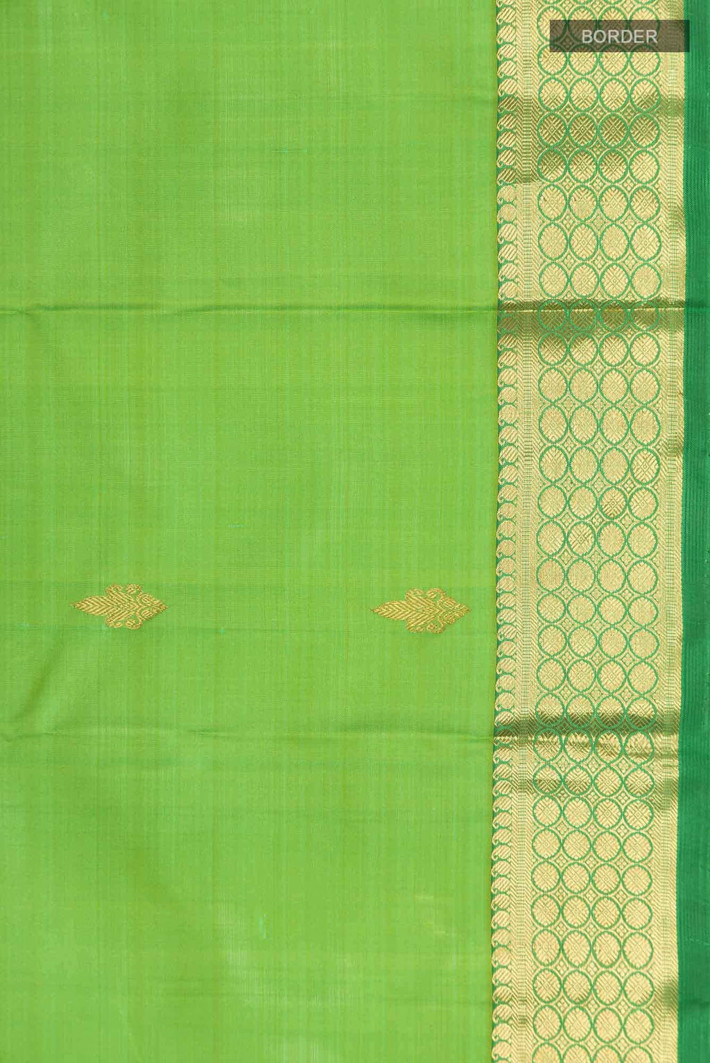 Parrot Green Kanchipuram Silk Saree