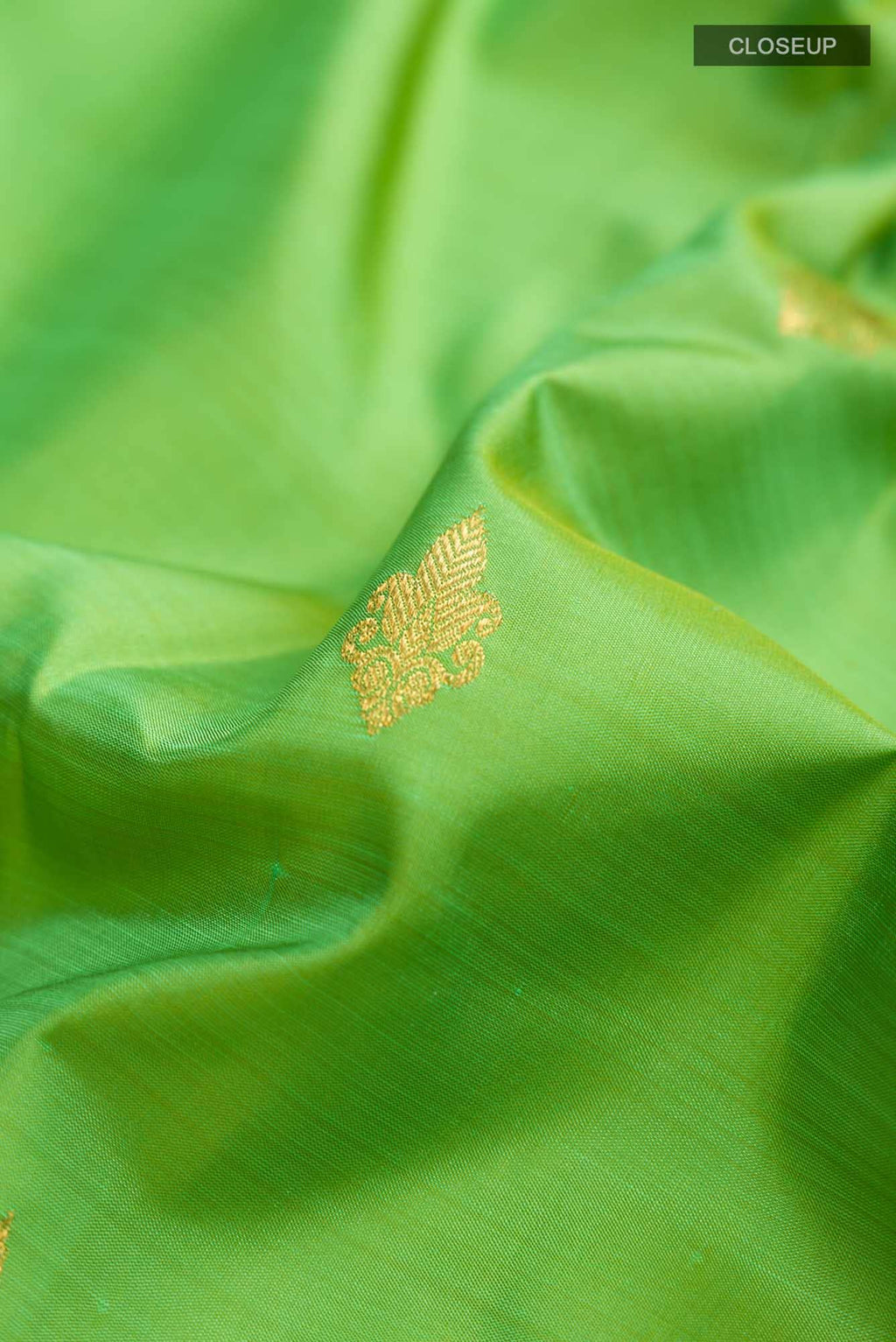 Parrot Green Kanchipuram Silk Saree