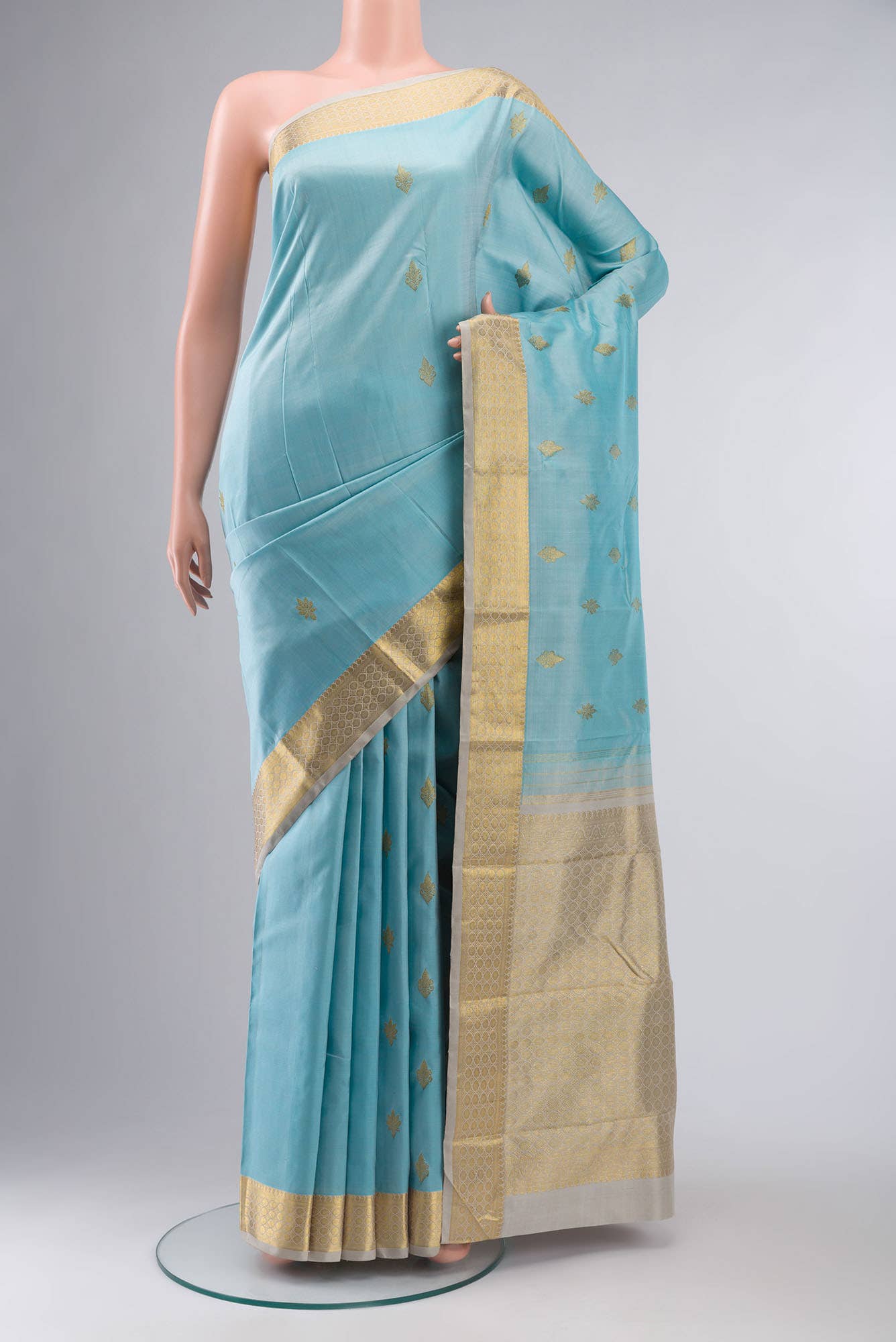 Blue Kanchipuram Silk Saree