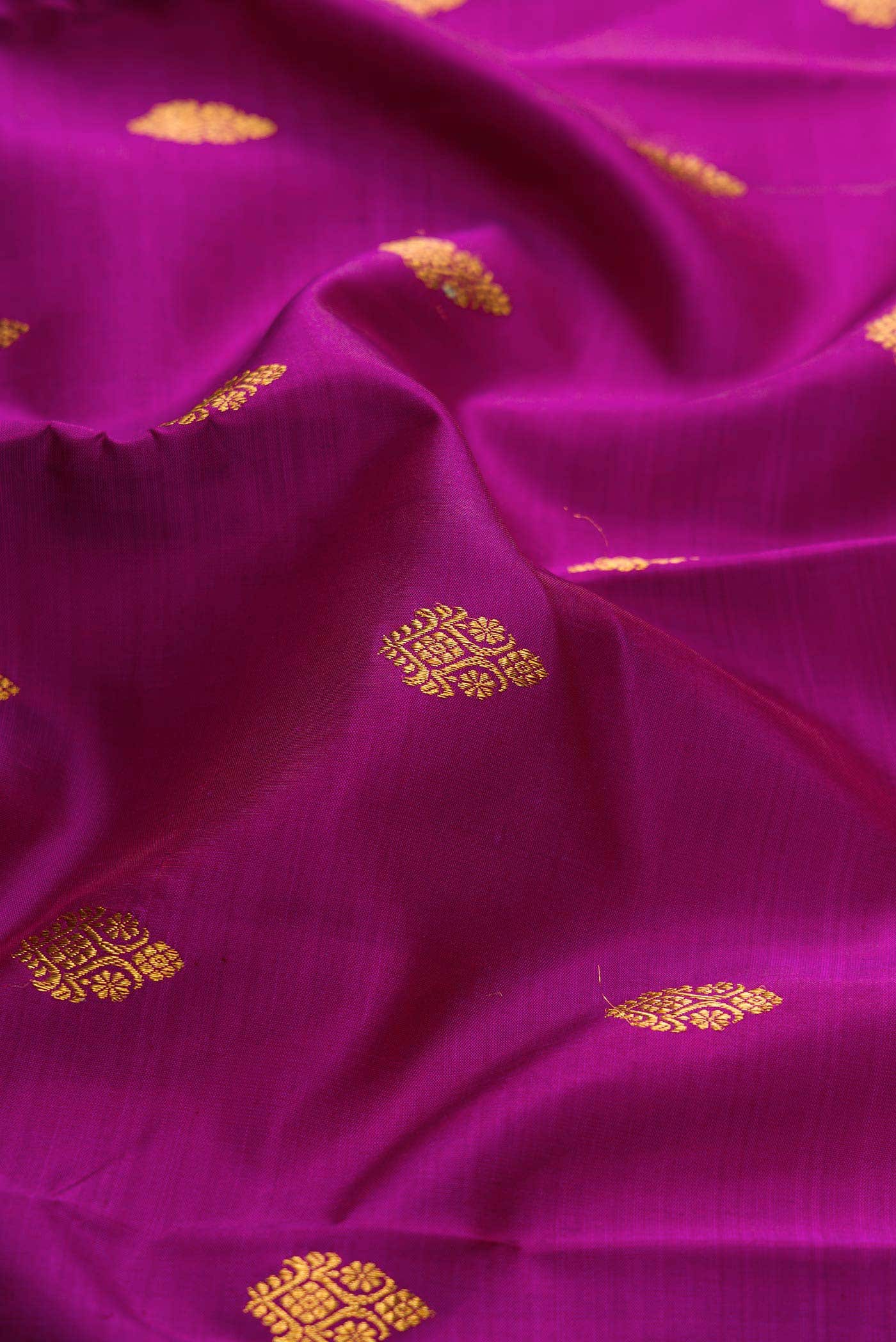 Pure Silk Pure Zari Purple Dual Tone Kanchipuram Saree