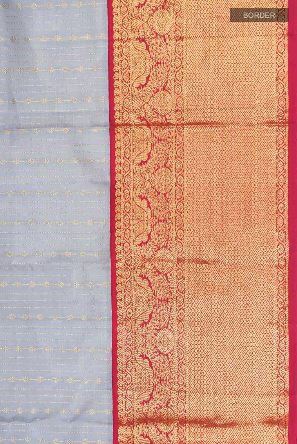 Grey Kanchipuram Silk Saree