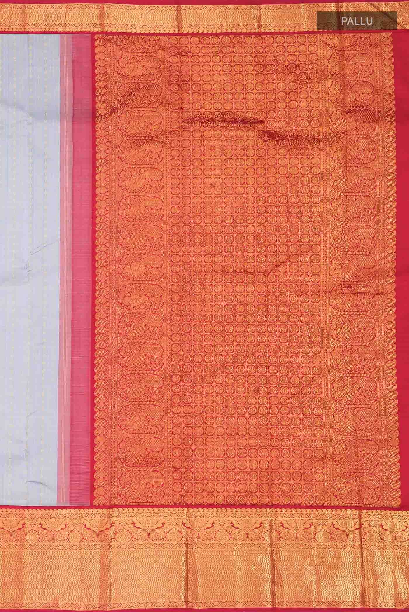 Grey Kanchipuram Silk Saree