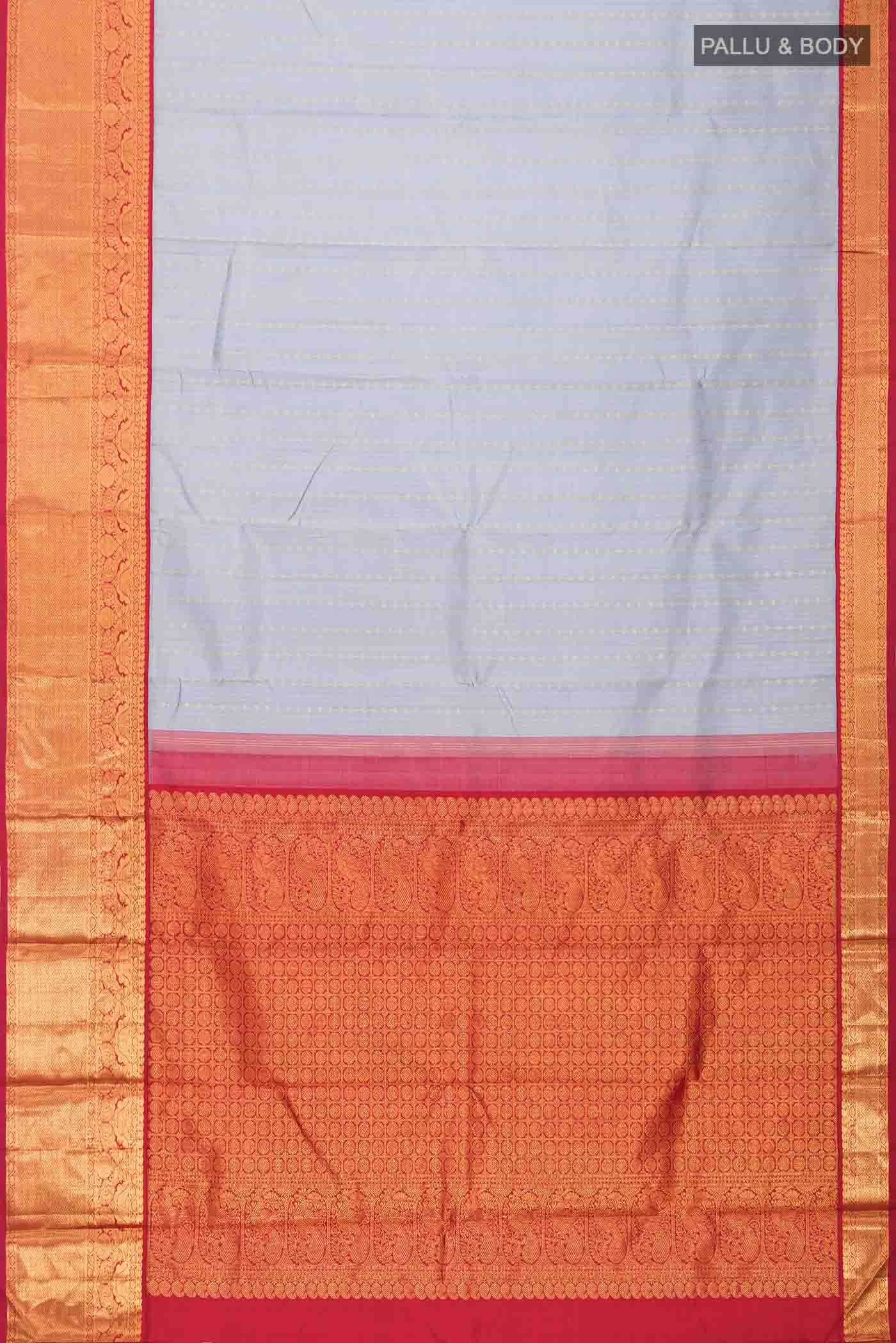 Grey Kanchipuram Silk Saree