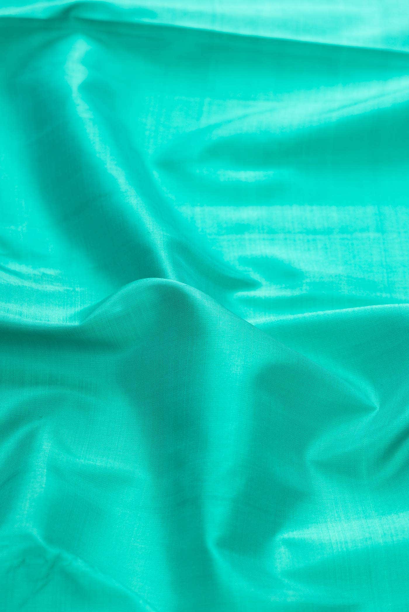 Pure Silk Pure Zari Sea Green Dual Tone Kanchipuram Saree