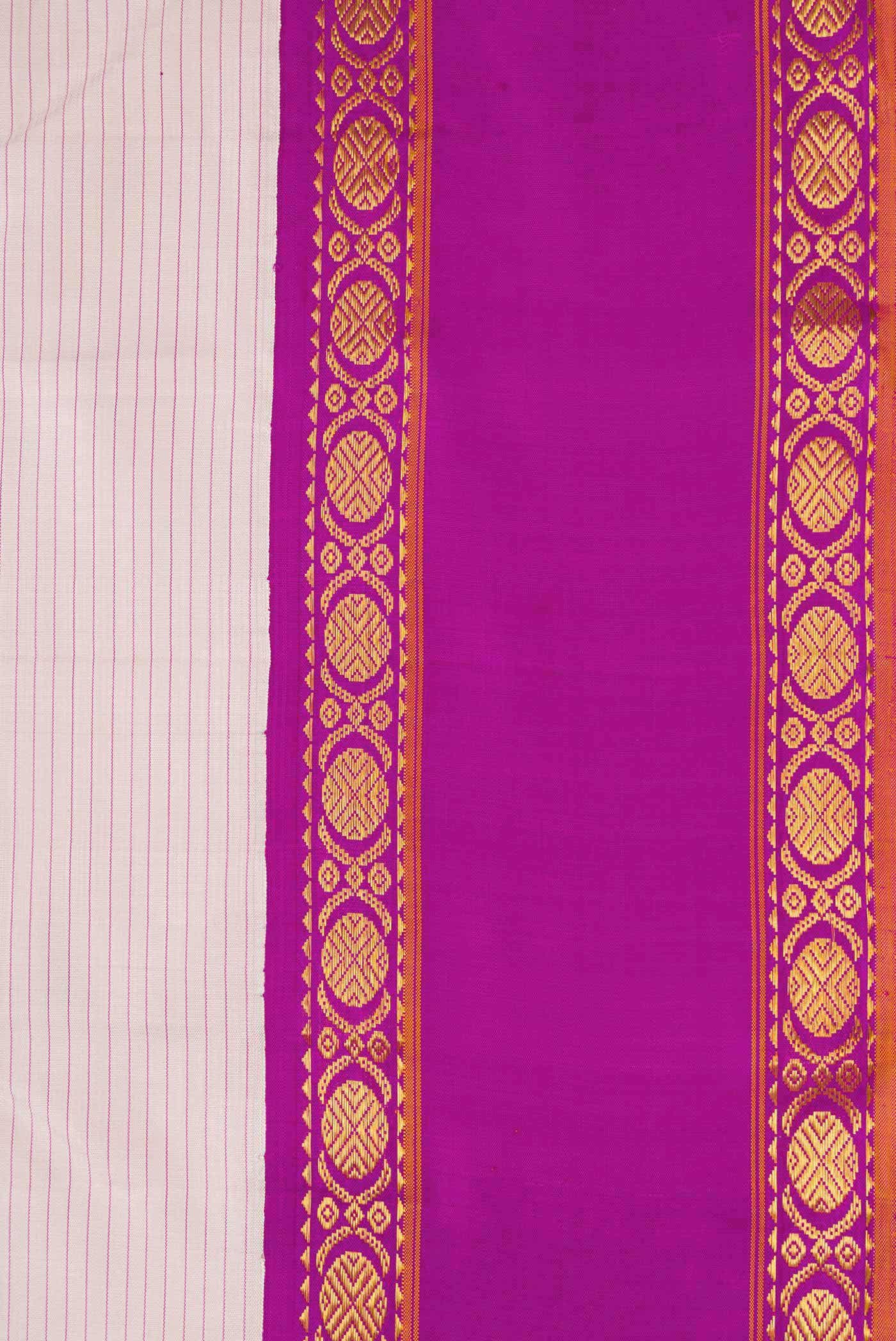 Pure Silk Pure Zari Lilac Dual Tone Kanchipuram Saree