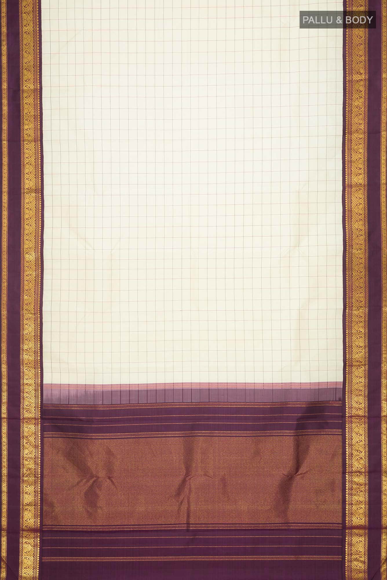 Cream Kanchipuram Silk Saree