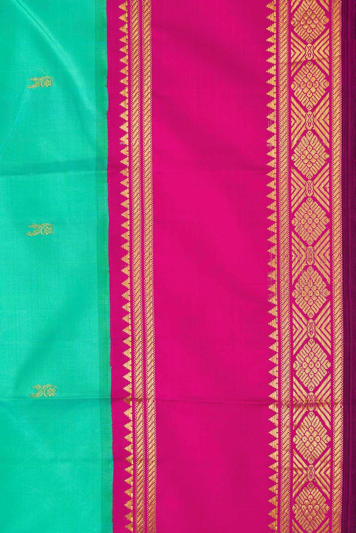 Sea Green Kanjivaram Silk Saree