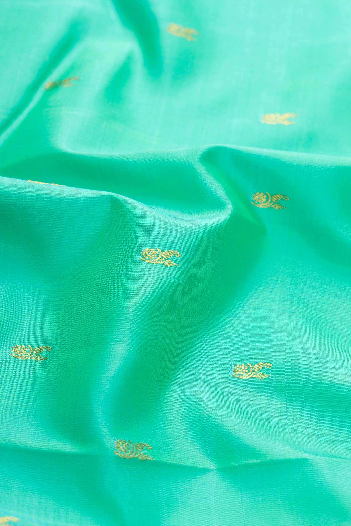 Sea Green Dual Tone Kanchipuram Silk Saree