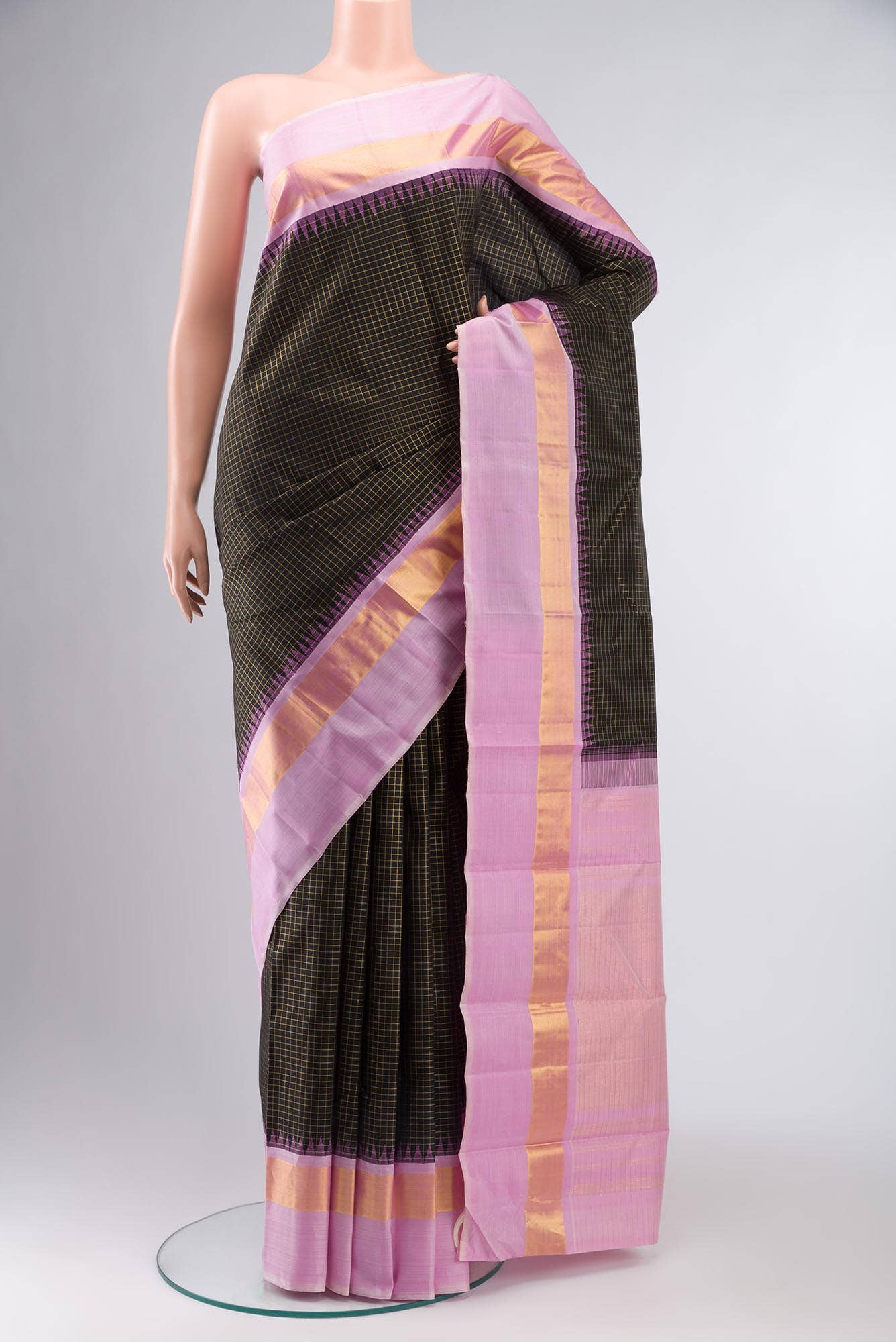 Black Kanchipuram Silk Saree