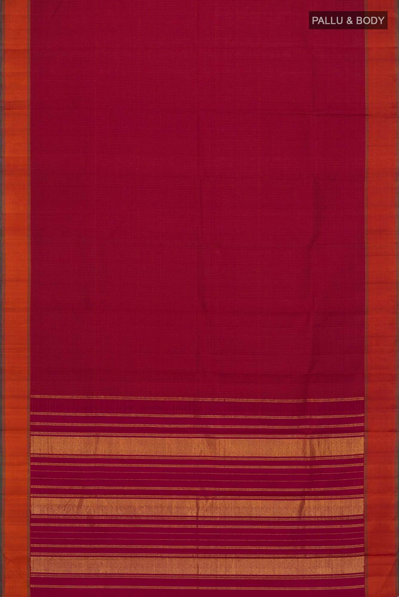 Maroon Kanchipuram Silk Saree