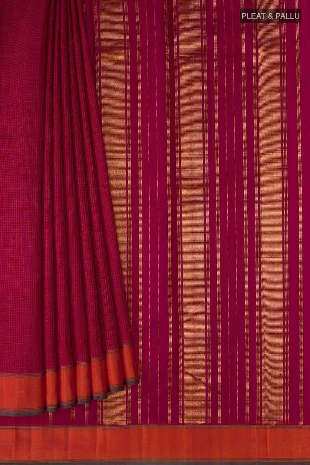 Maroon Kanchipuram Silk Saree