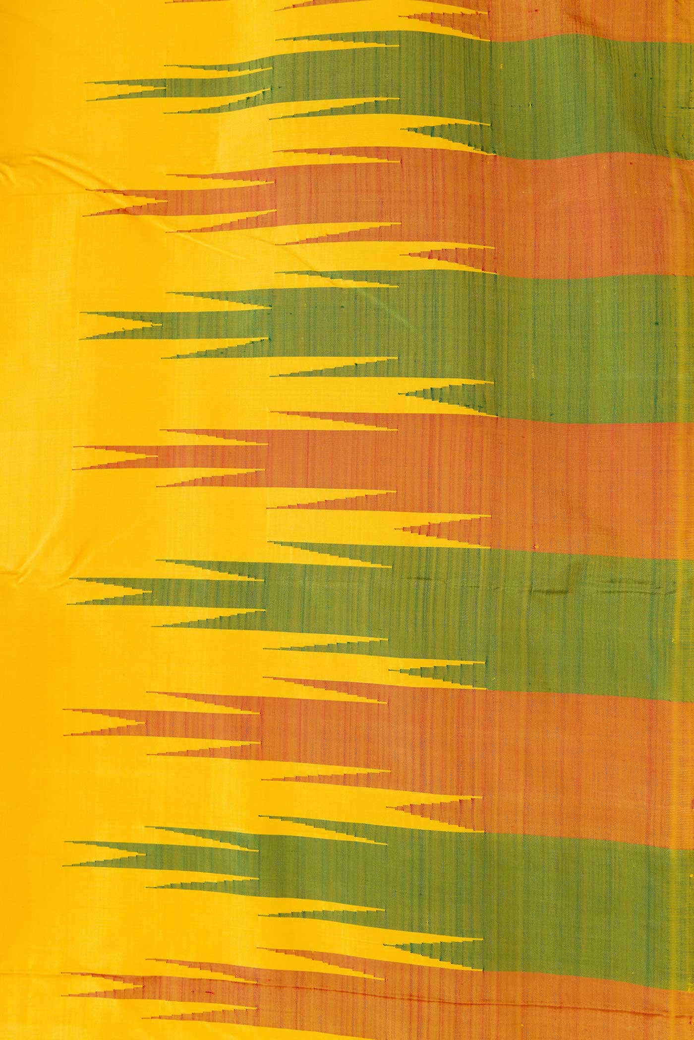 Yellow Dual Tone Kanchipuram Silk Saree